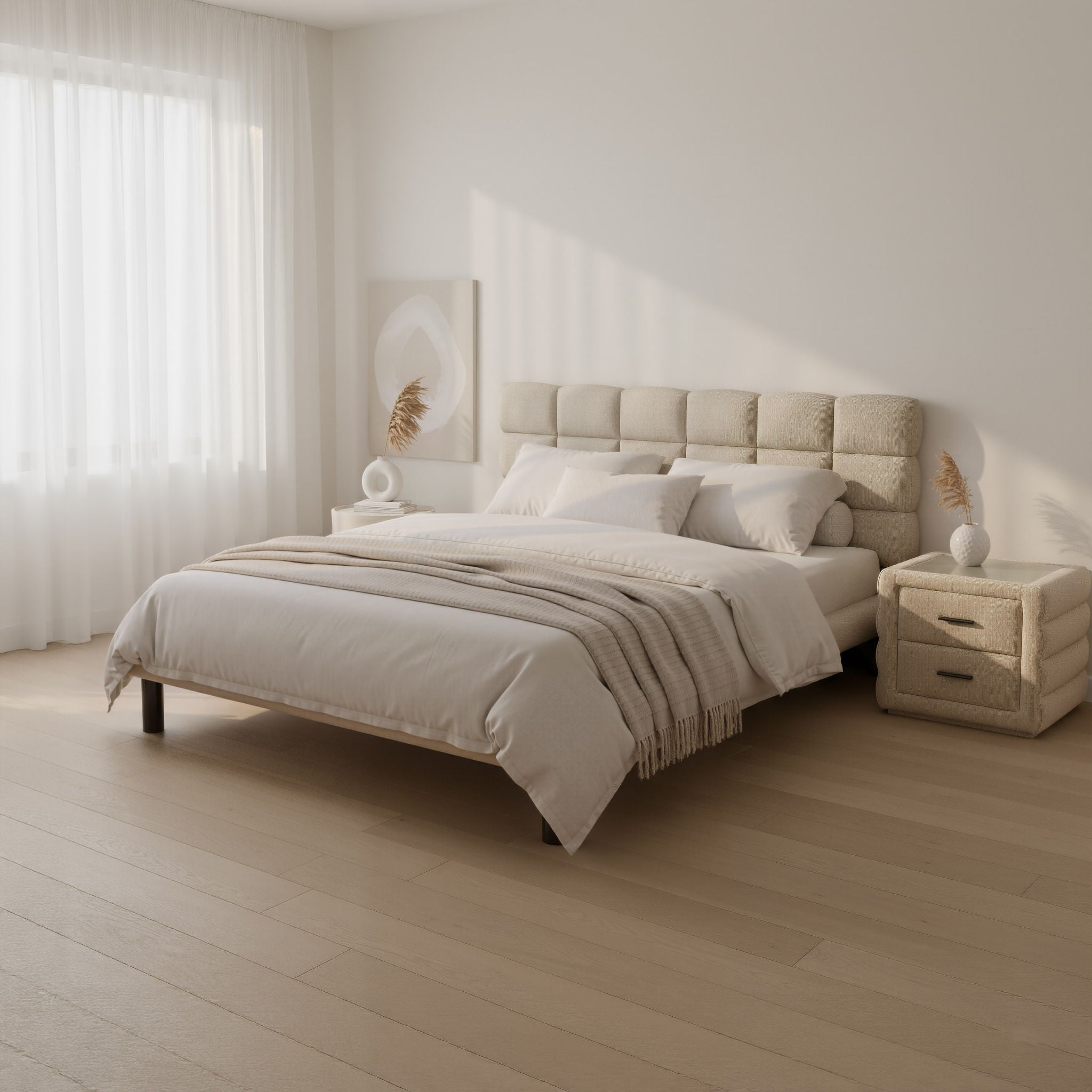 Soffice - Nightstand - Beige