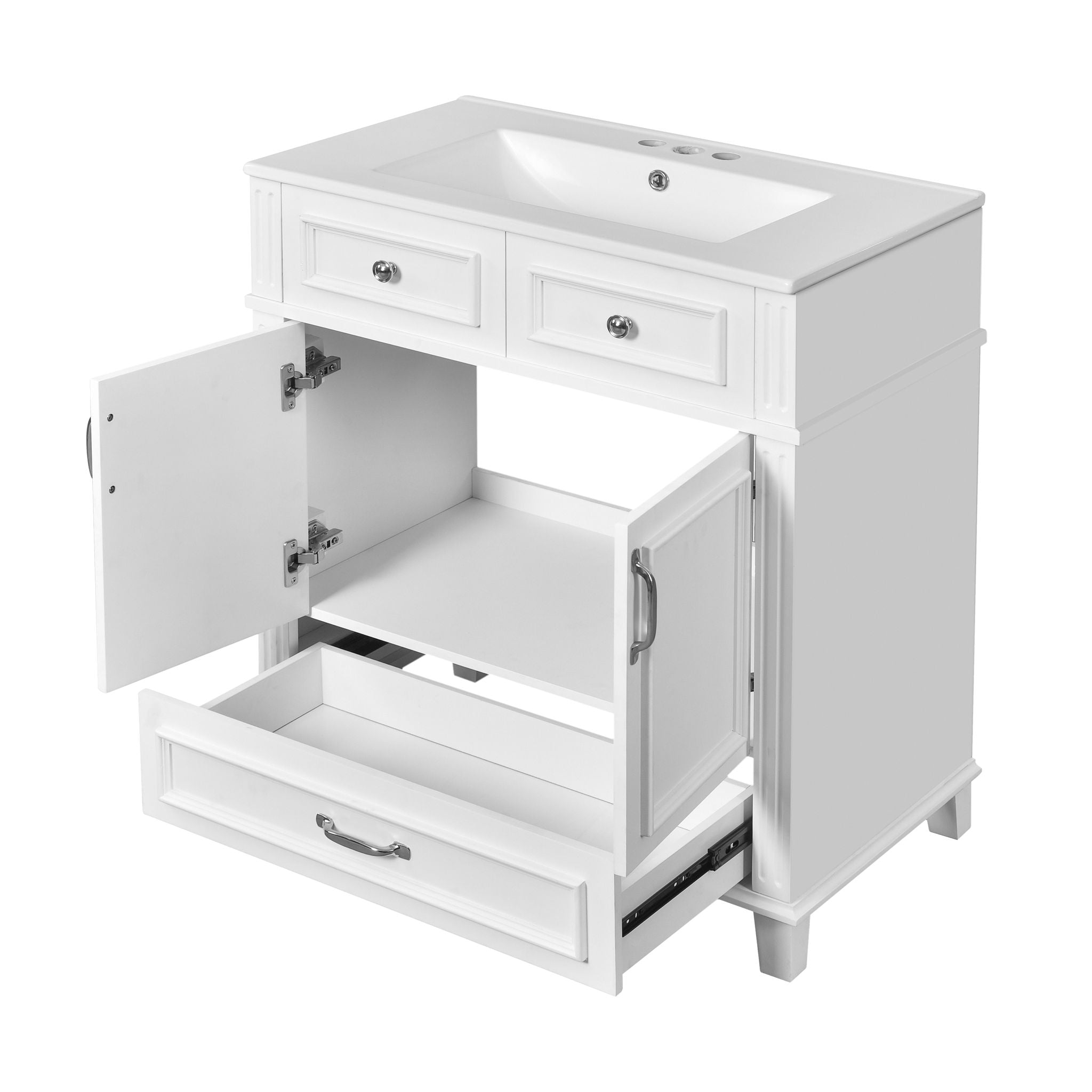Bathroom Vanity With Sink, Storage Cabinet