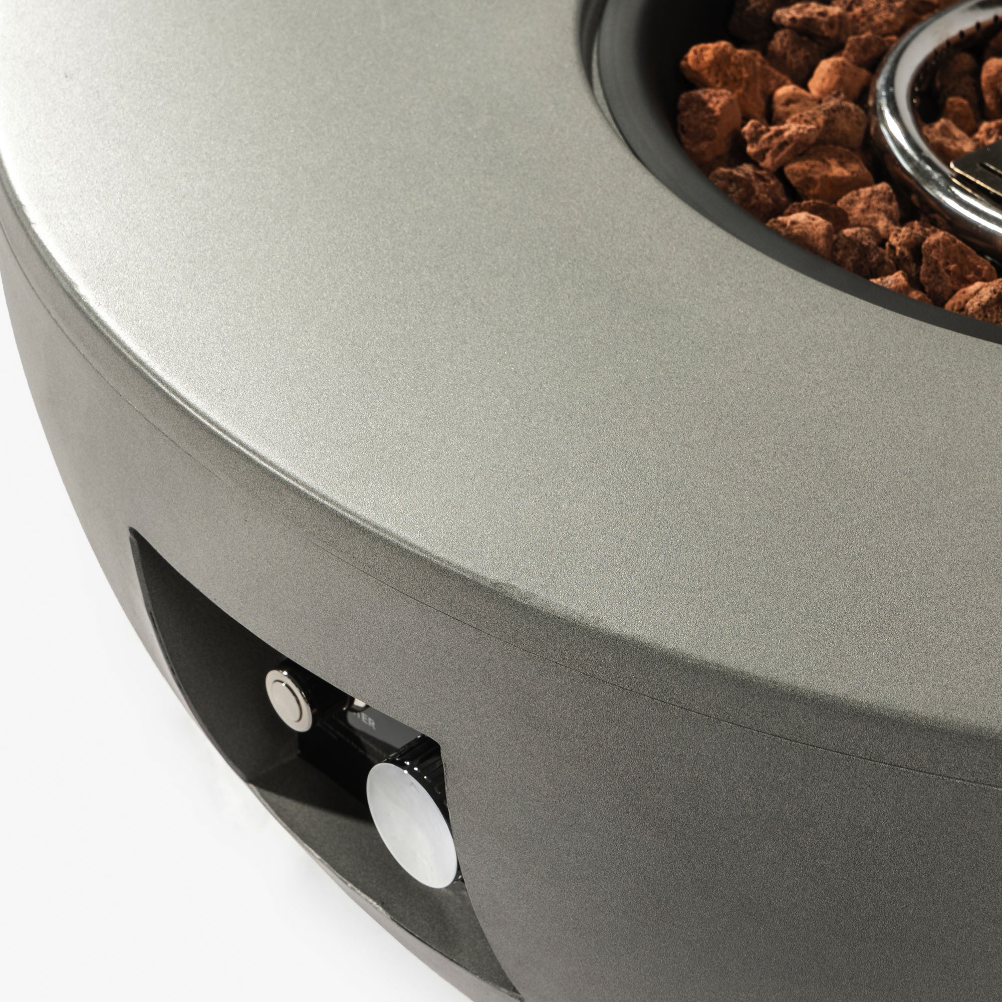 36'' Propane Gas Fire Pit Table - Grey Steel