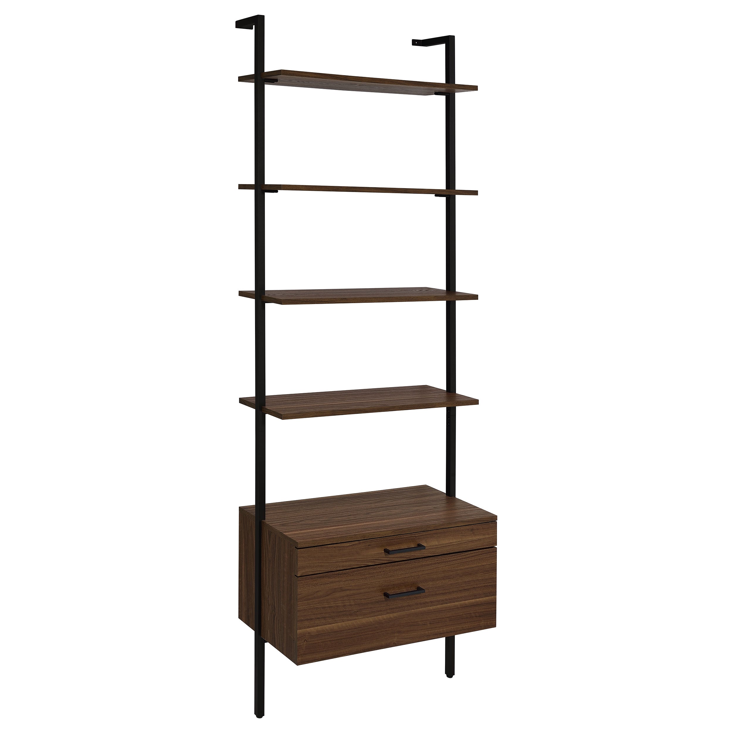 Owens 96-inch 4-shelf Storage Wall Bookshelf Walnut-