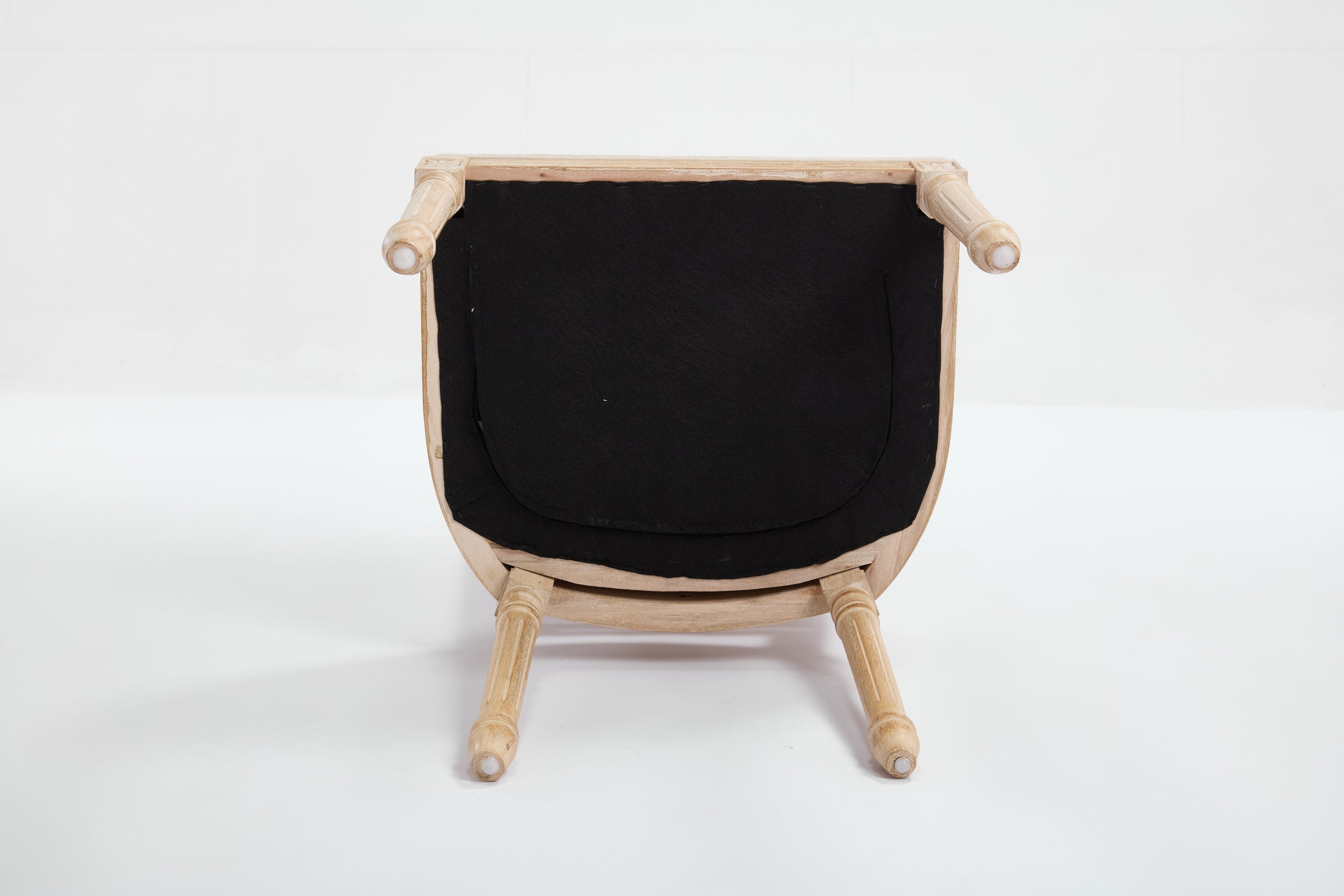 French Country Dining Chairs Set of 2 Upholstered With Natural Rattan Back