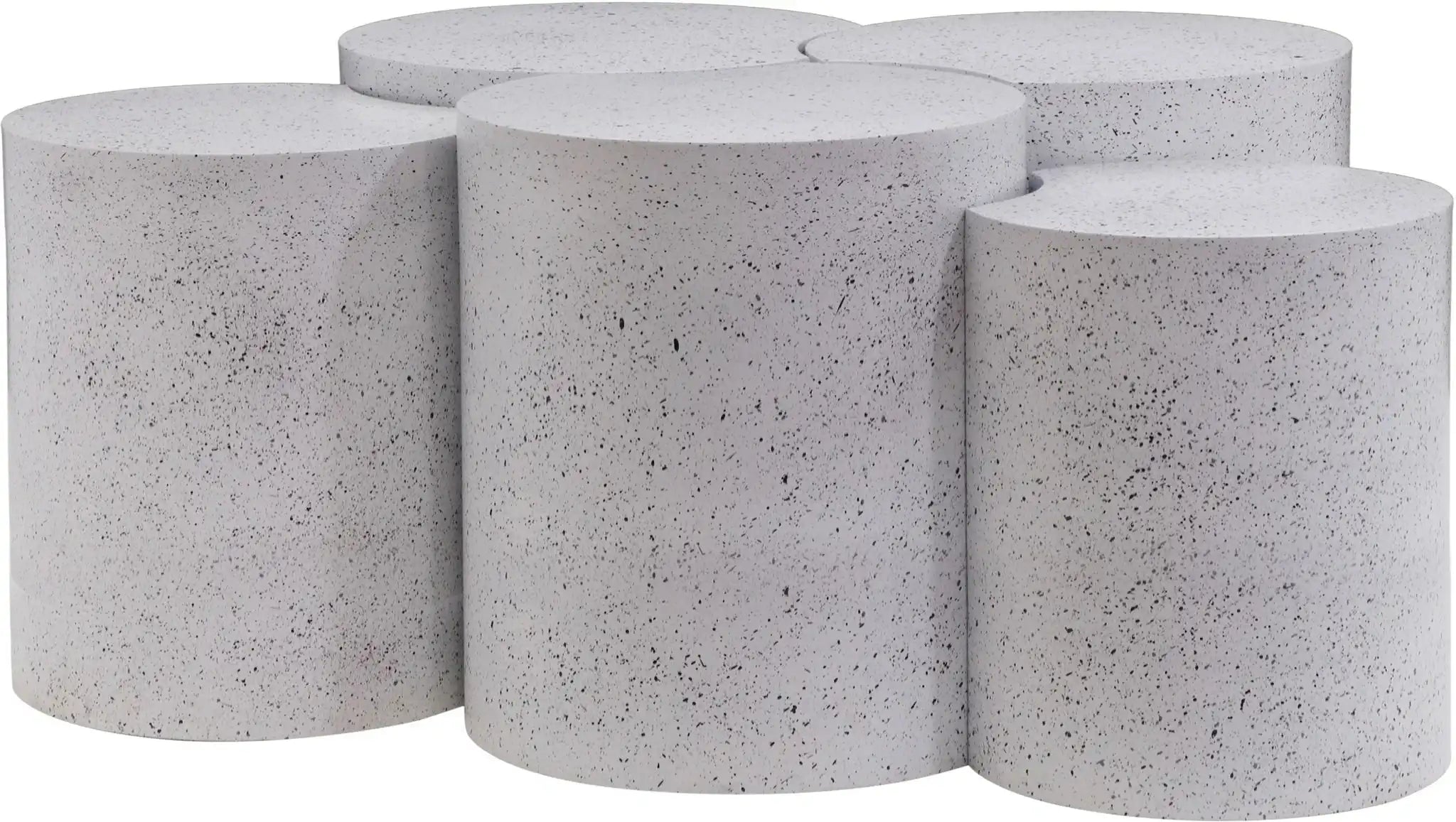 Dimple - 20" 5 Piece Modular Coffee Table - Terazzo Finish