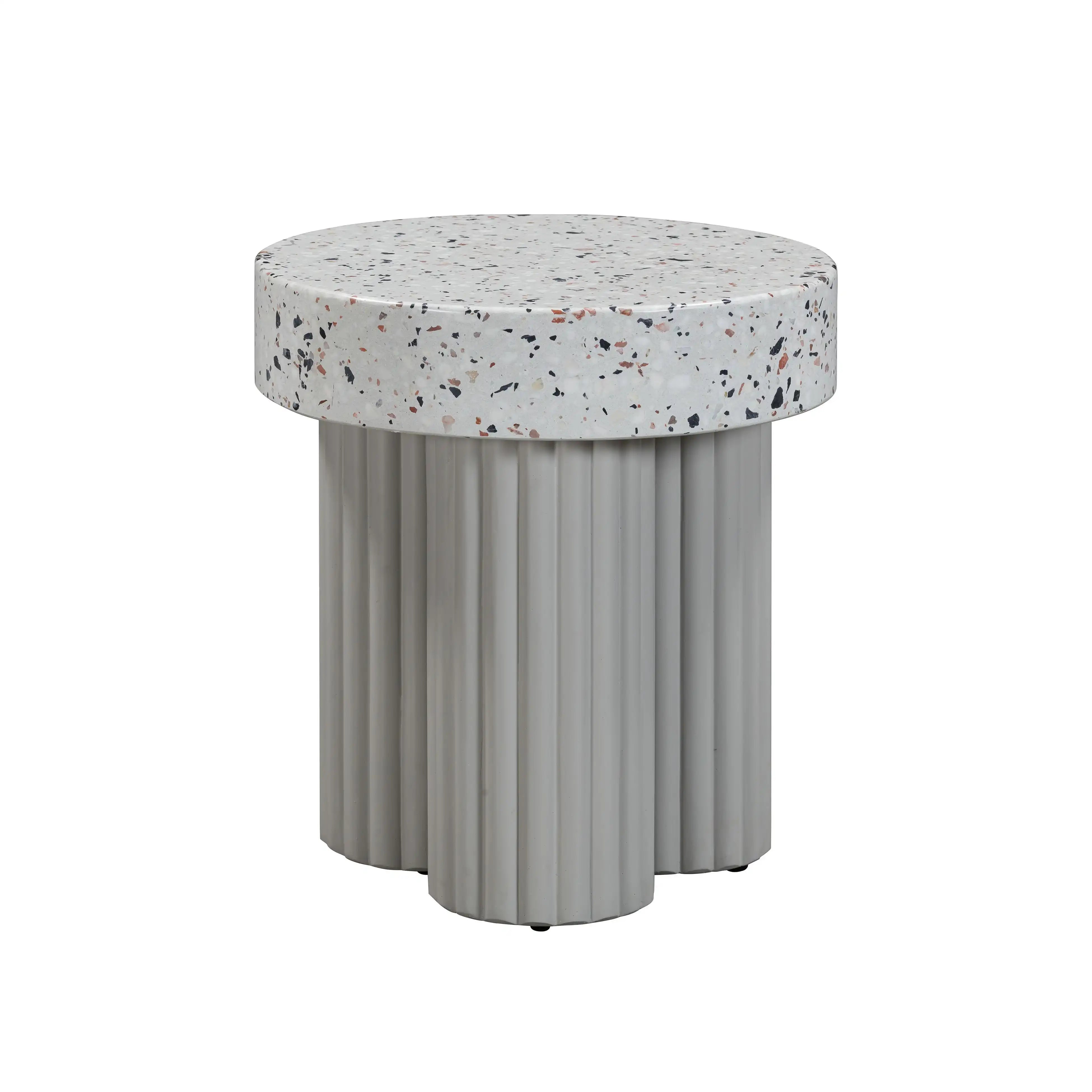 Clover - Indoor / Outdoor Round Side Table - Terrazzo