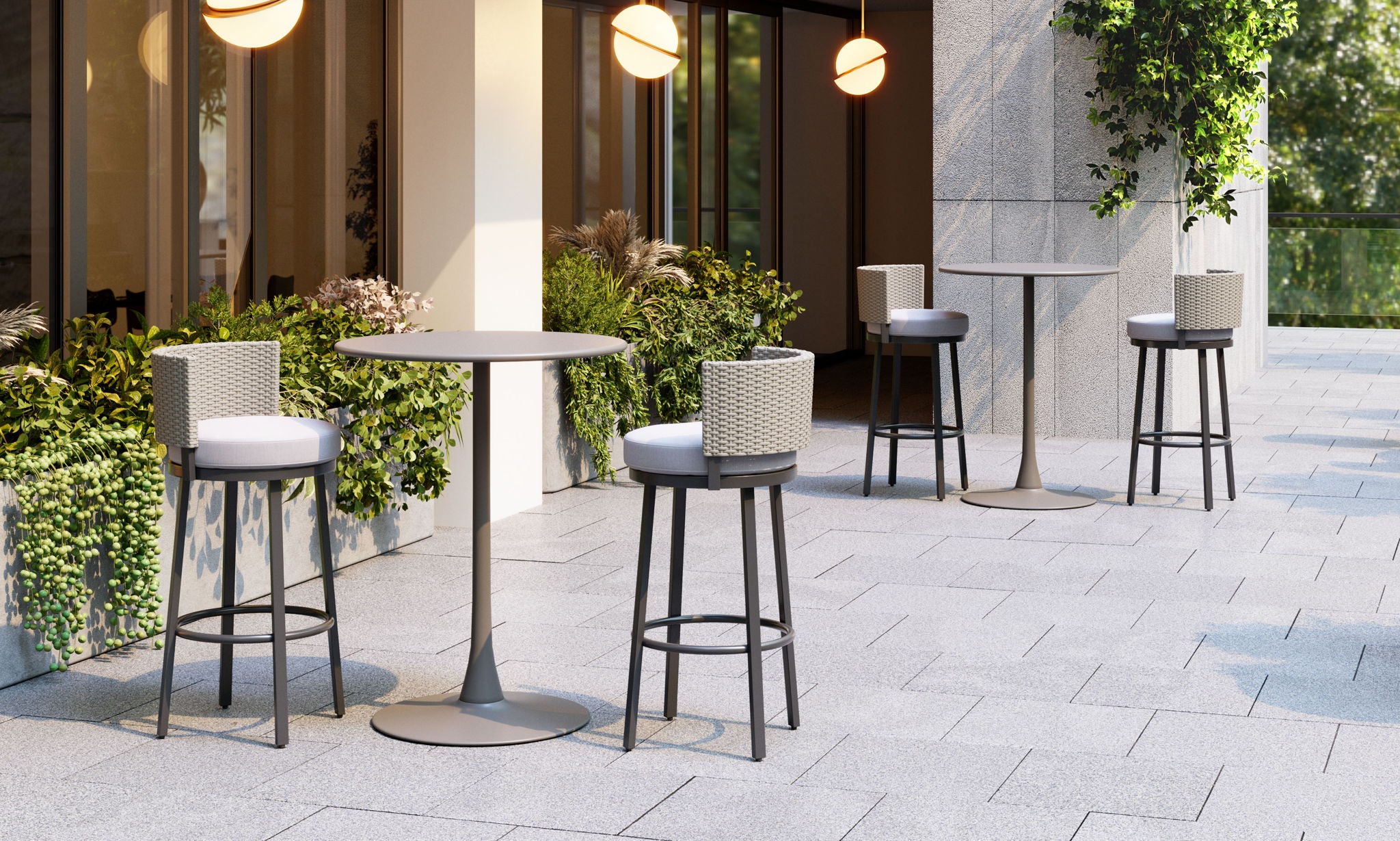 Midnight Wave - Barstool - White