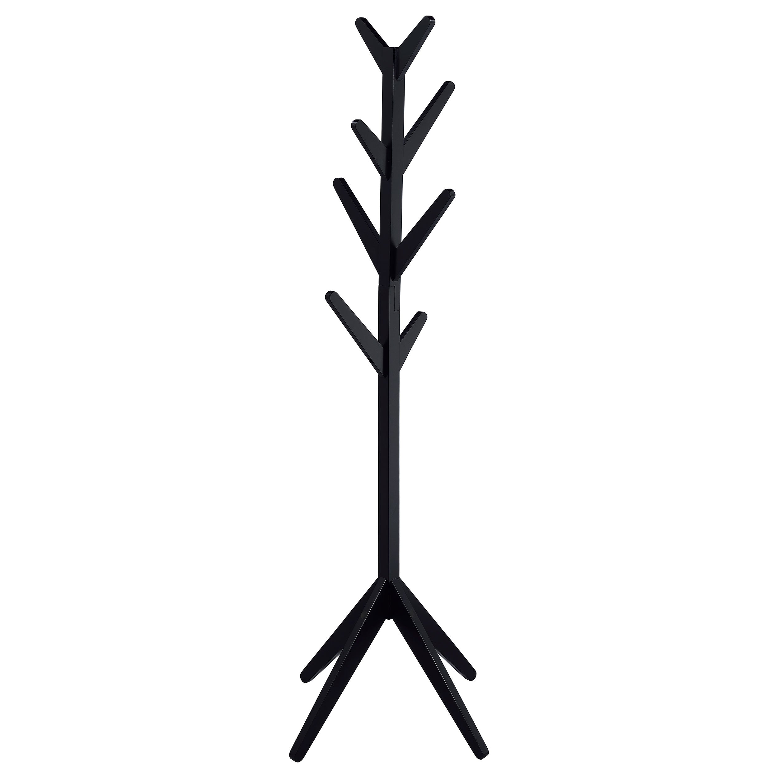 Margaret Solid Wood Coat Rack Clothing Hanger Black-
