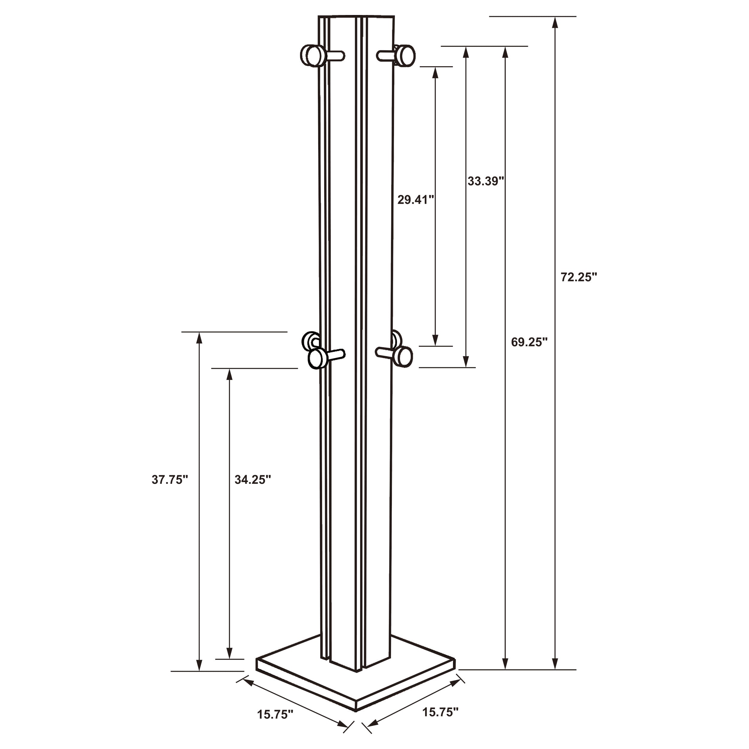 Rikkie Engineered Wood Coat Rack Walnut-
