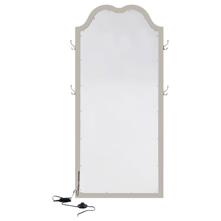 Evangeline - Full Length LED Light Floor Mirror - Silver Oak - Best Buy Furniture