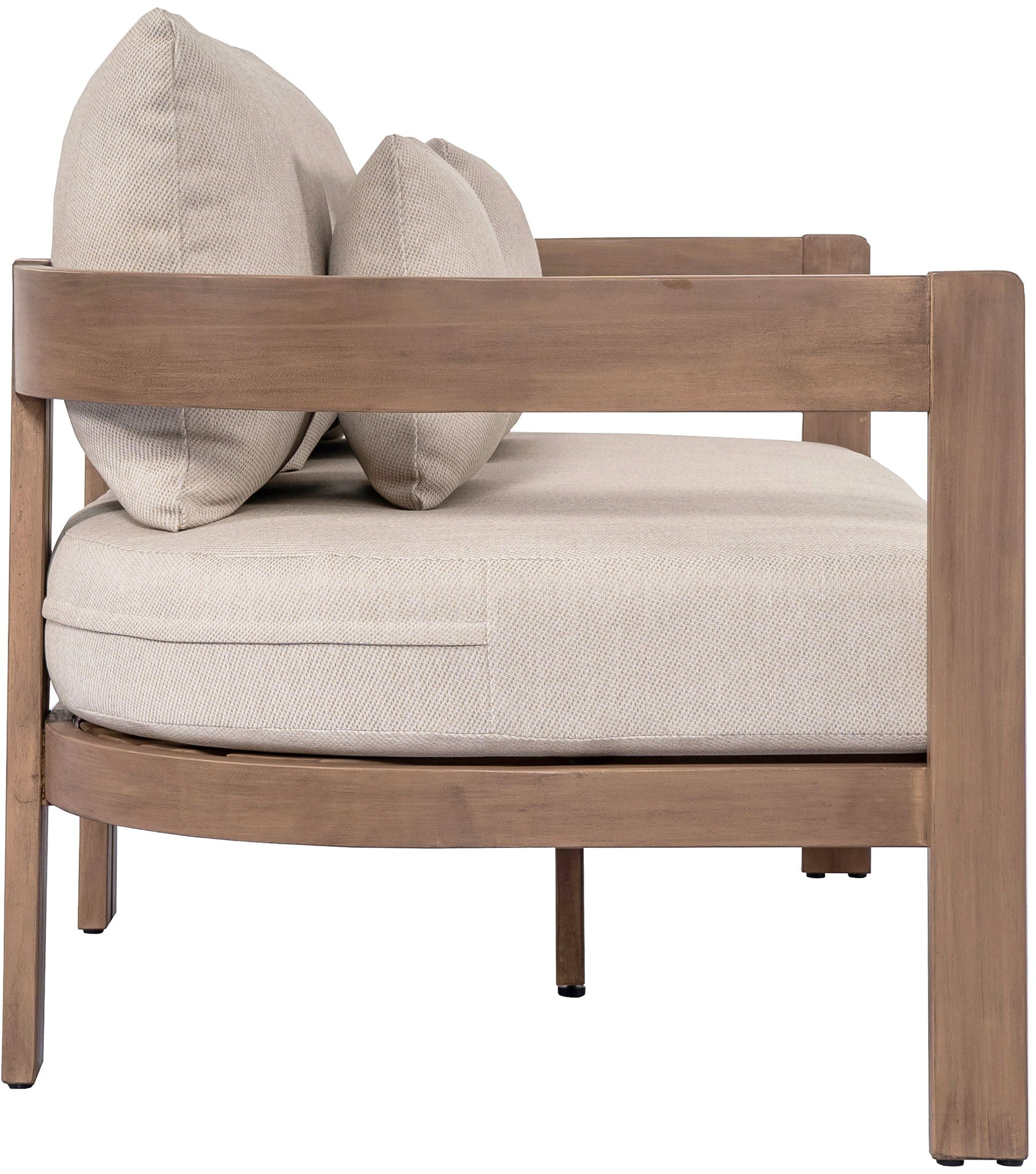 Newport - Water Resistant Fabric 65" Upholstered Outdoor Patio Loveseat