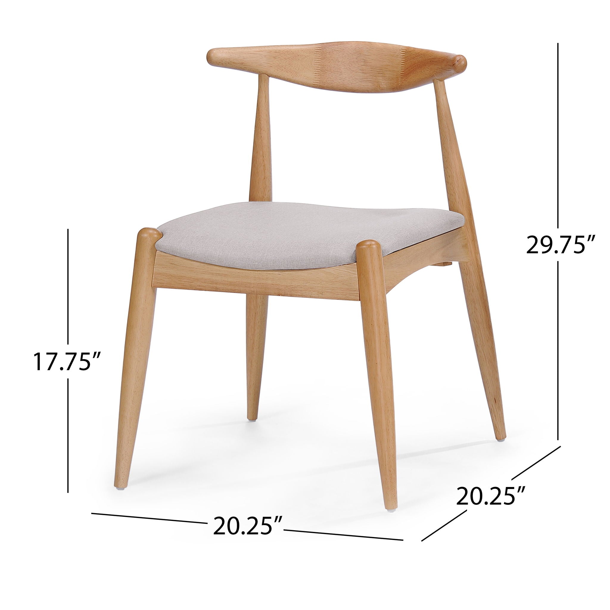 Candescent - Dining Chair With Curved Back And Wood Frame (Set of 2)