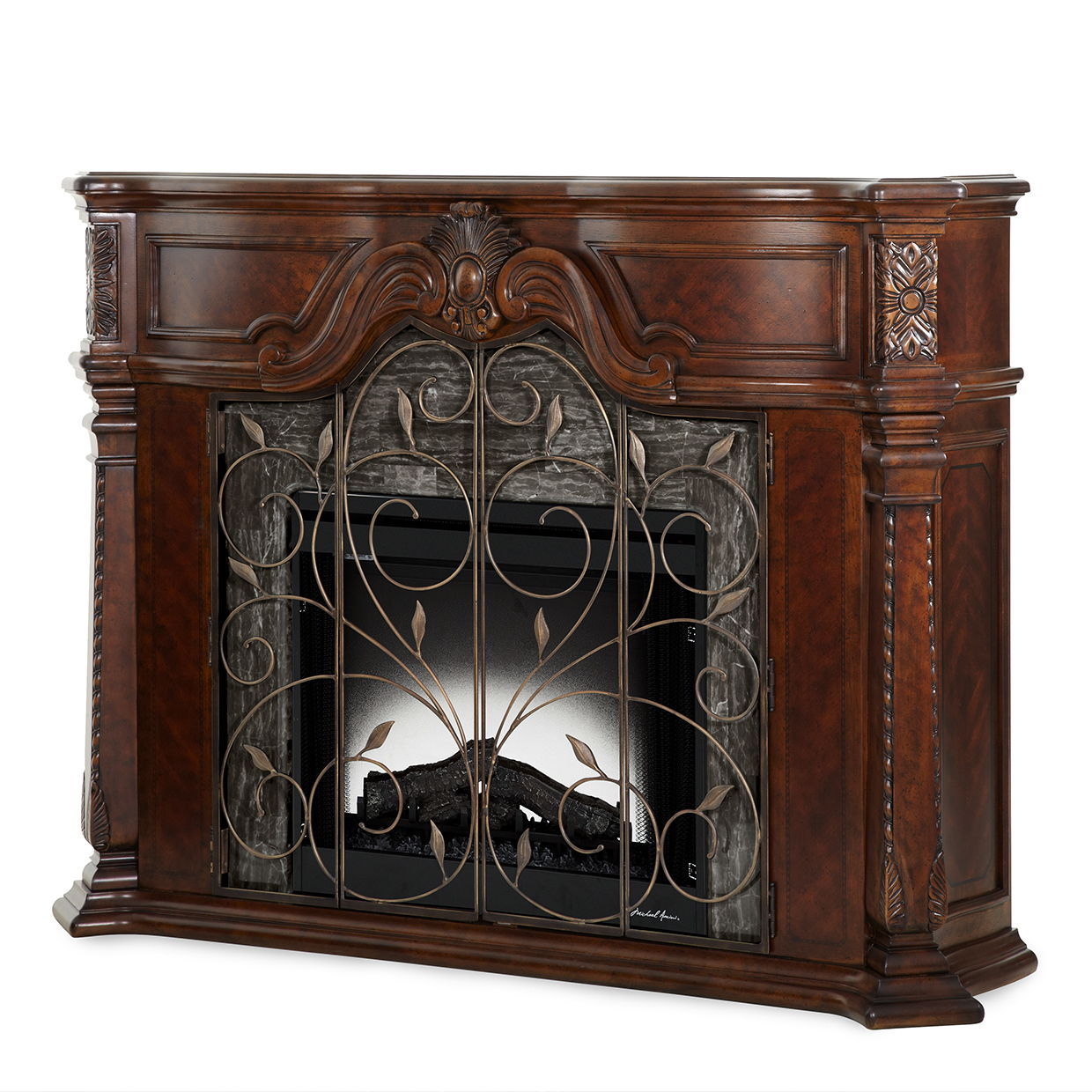 Windsor Court - Fireplace with Electric Insert - Vintage Fruit