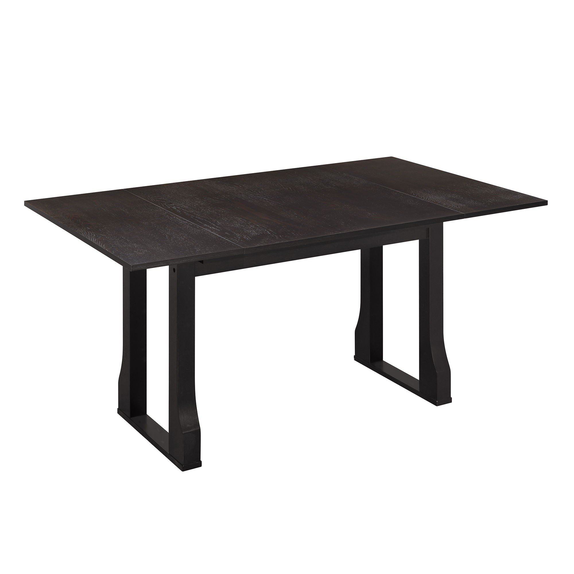 6 Piece Extendable Dining Table Set With 4 Wicker Back Upholstered Dining Chairs And Long Bench, 2 Removable Leaf