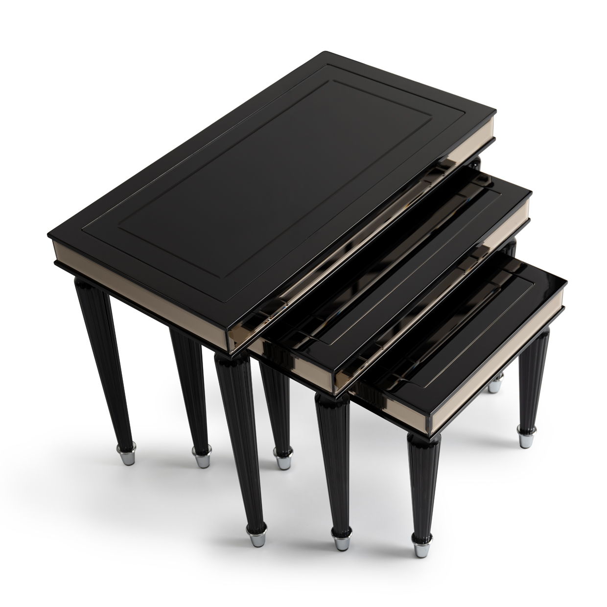 La Francaise - Nesting Tables (Set of 3) - Black Ice