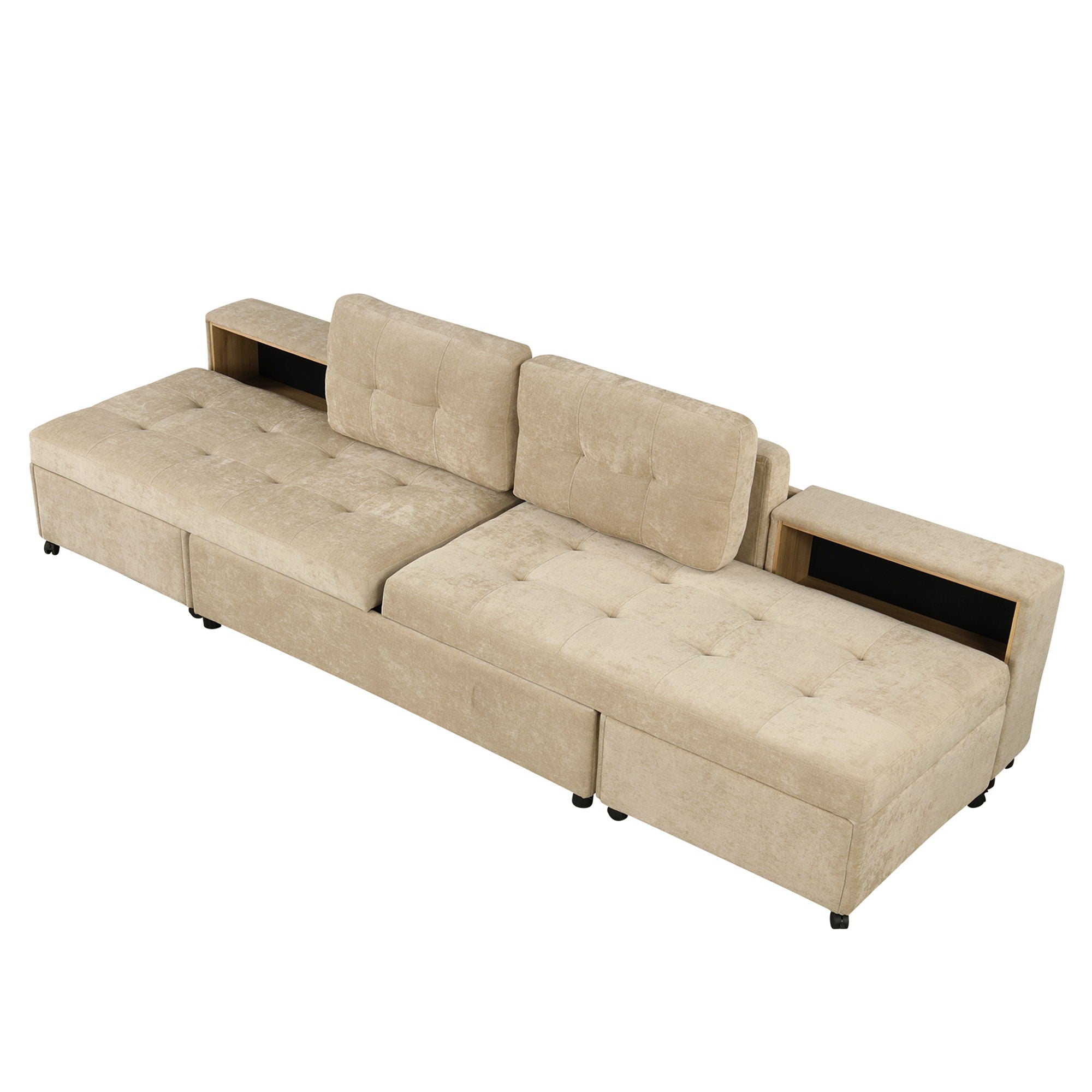 Versatile Modular Free-Combined Sofa With 2 Storage Racks