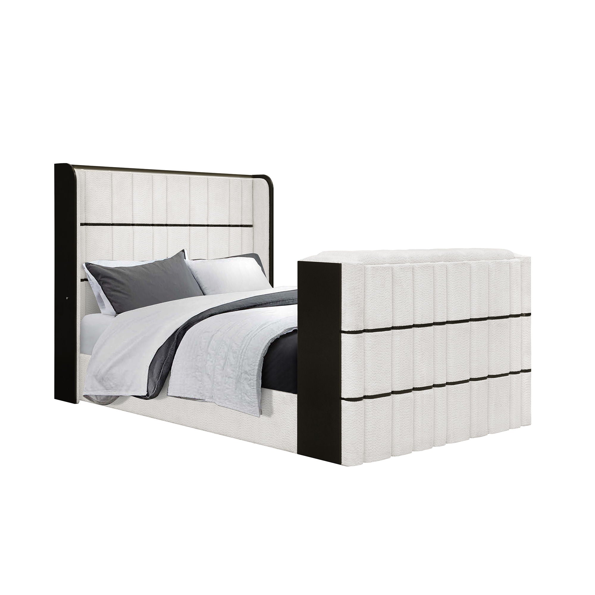 Isaiah - Bed With TV Lift-LED Speakers And Fireplace - Best Buy Furniture