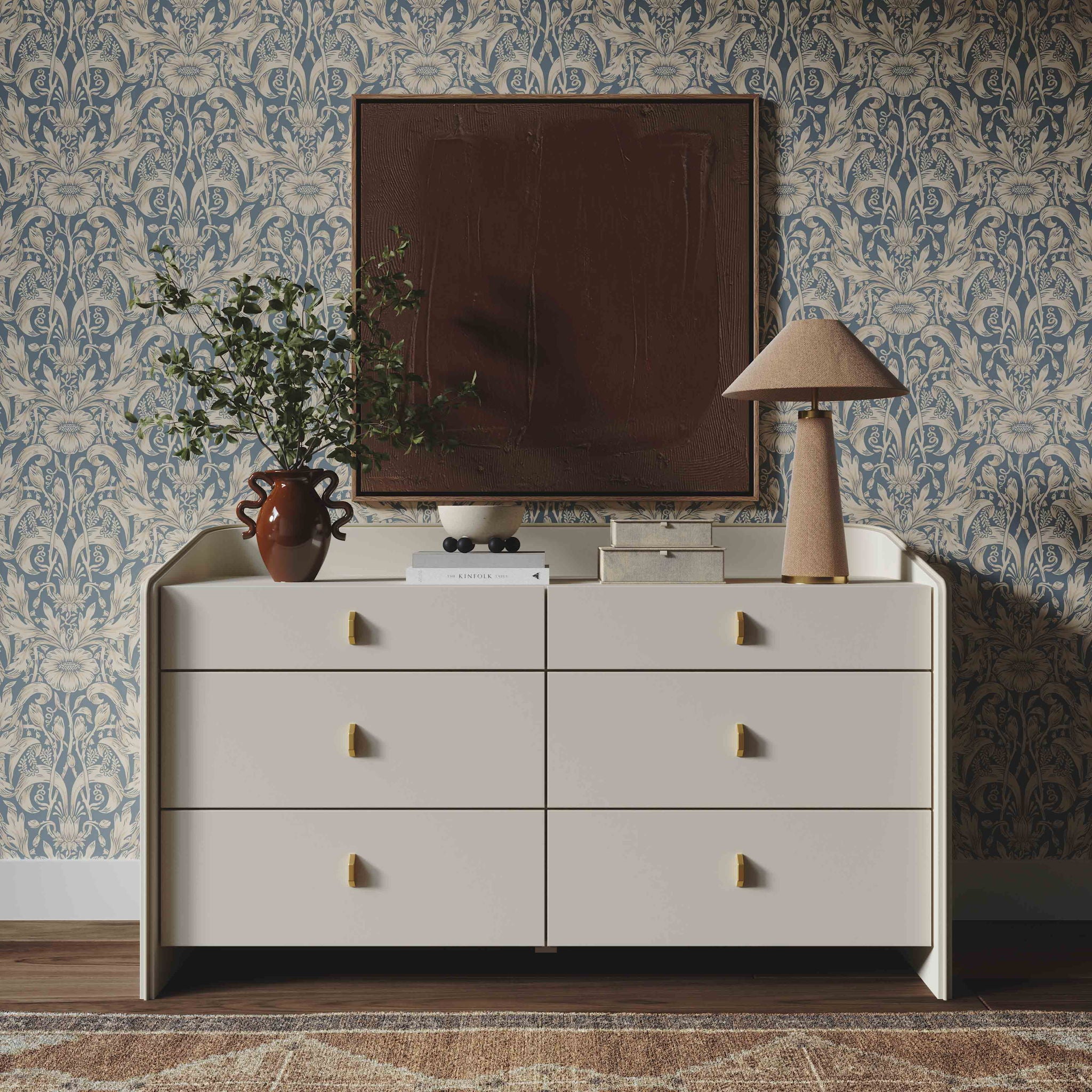 Collins - 6-Drawer Dresser - Cream