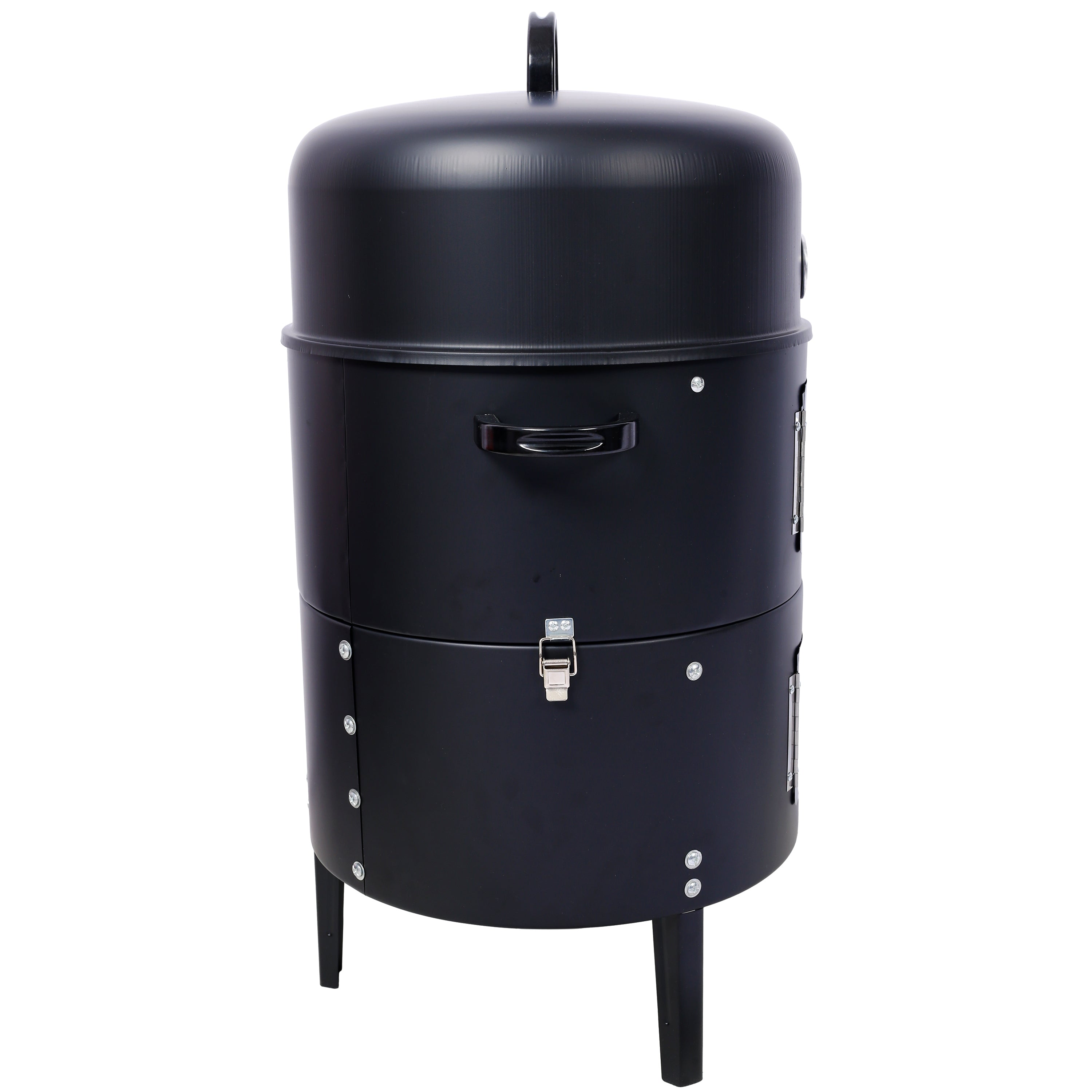17 Inch Steel Charcoal Smoker Heavy Duty Round BBQ Grill Black