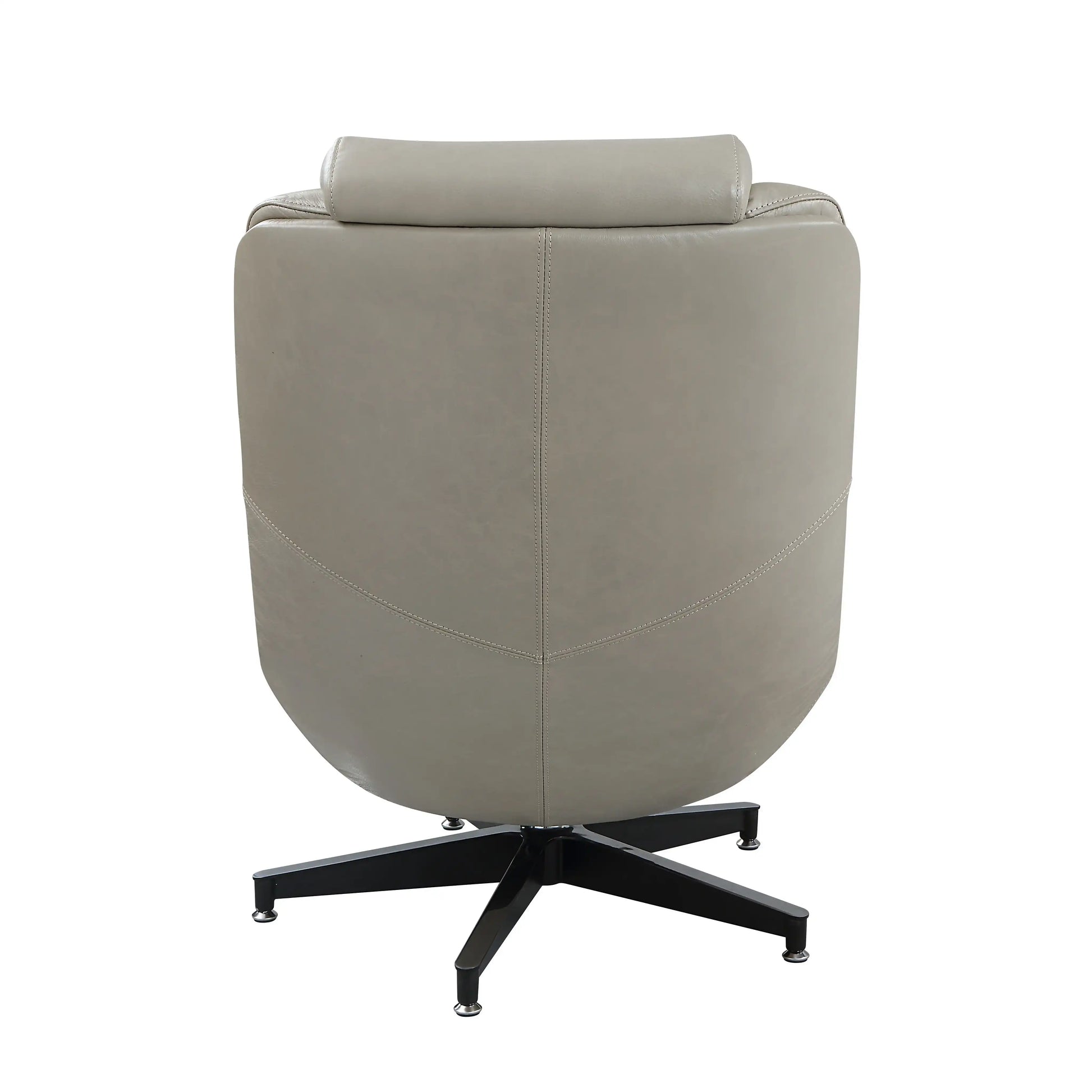 Piran - Top Grain Leather Accent Chair With Swivel - Twilight - Best Buy Furniture