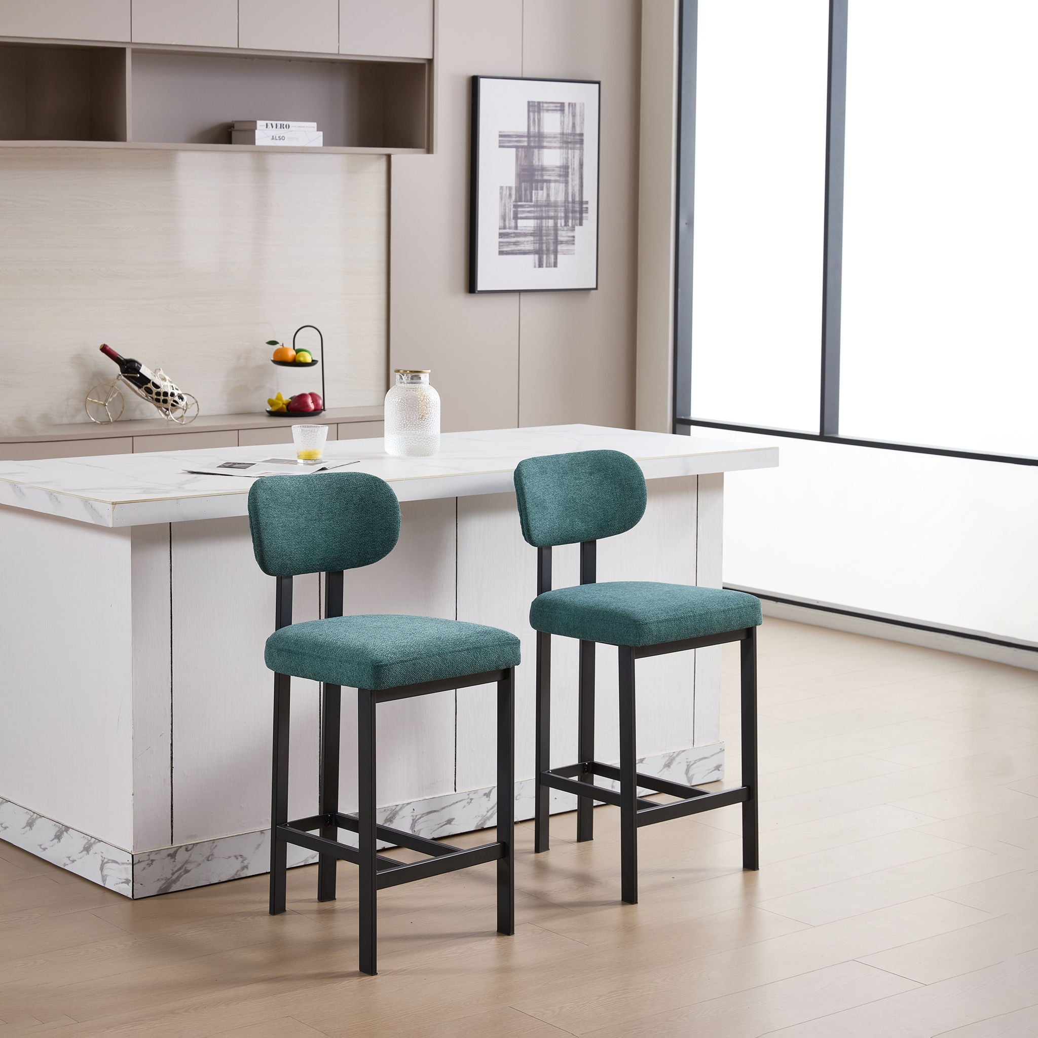 Modern Counter Height Stools (Set of 2)