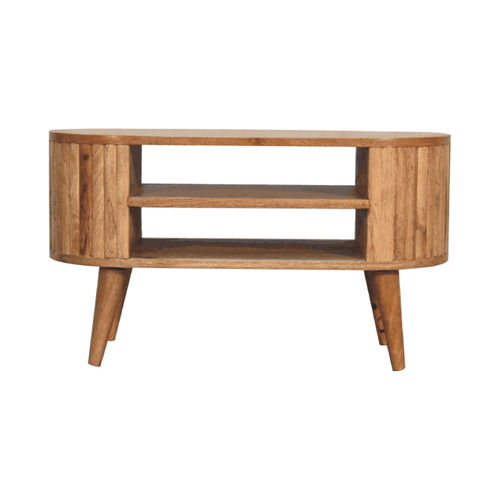 Stripe Media Unit - Oak - Best Buy Furniture