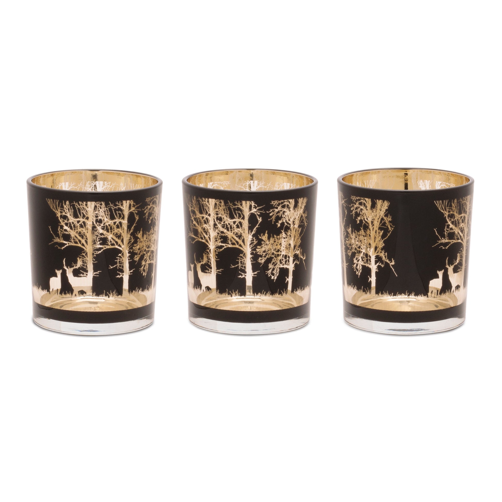 Mossy-Oak-Deer-Votive-(Set-of-3)-Candle-Holders