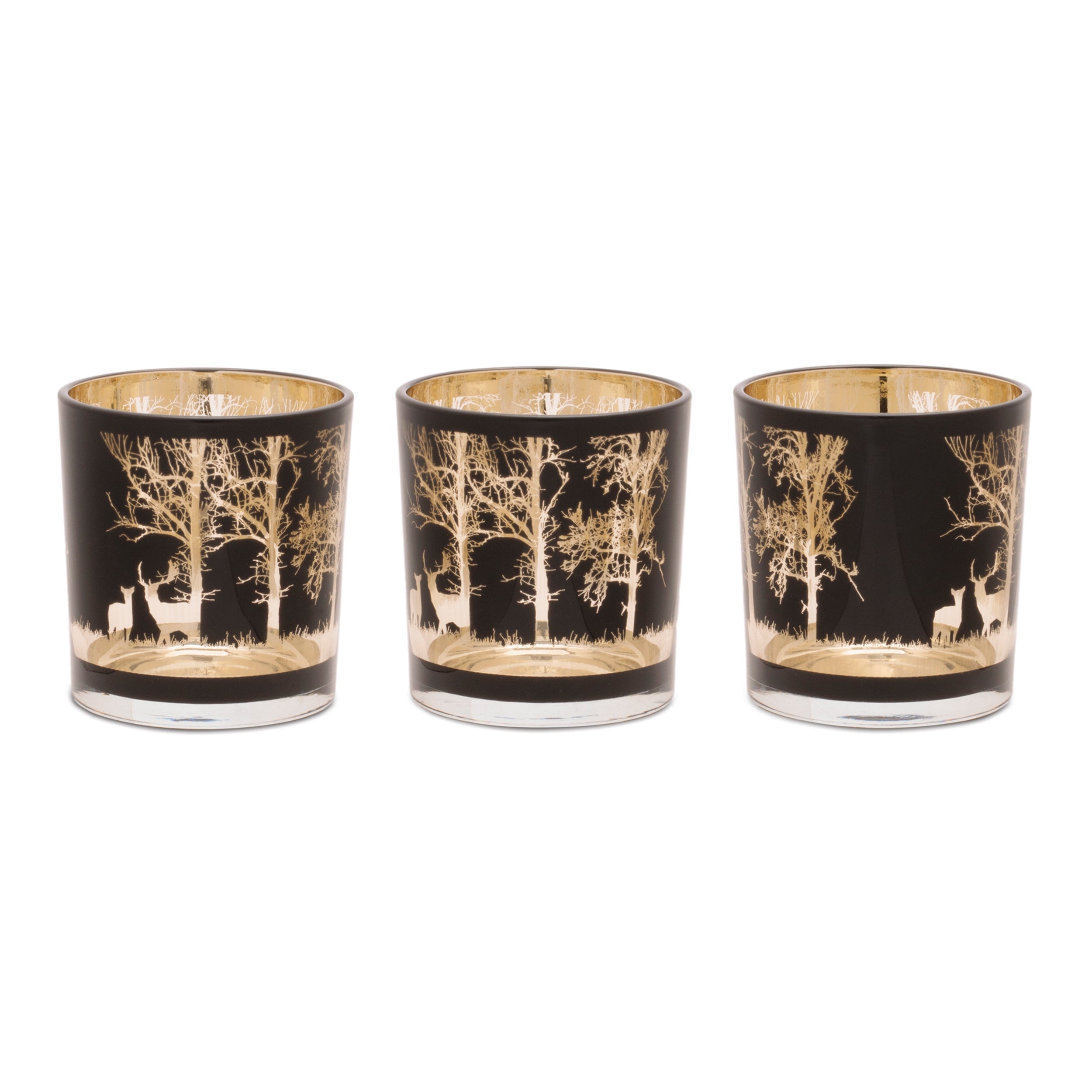 Mossy-Oak-Deer-Votive-(Set-of-3)-Candle-Holders