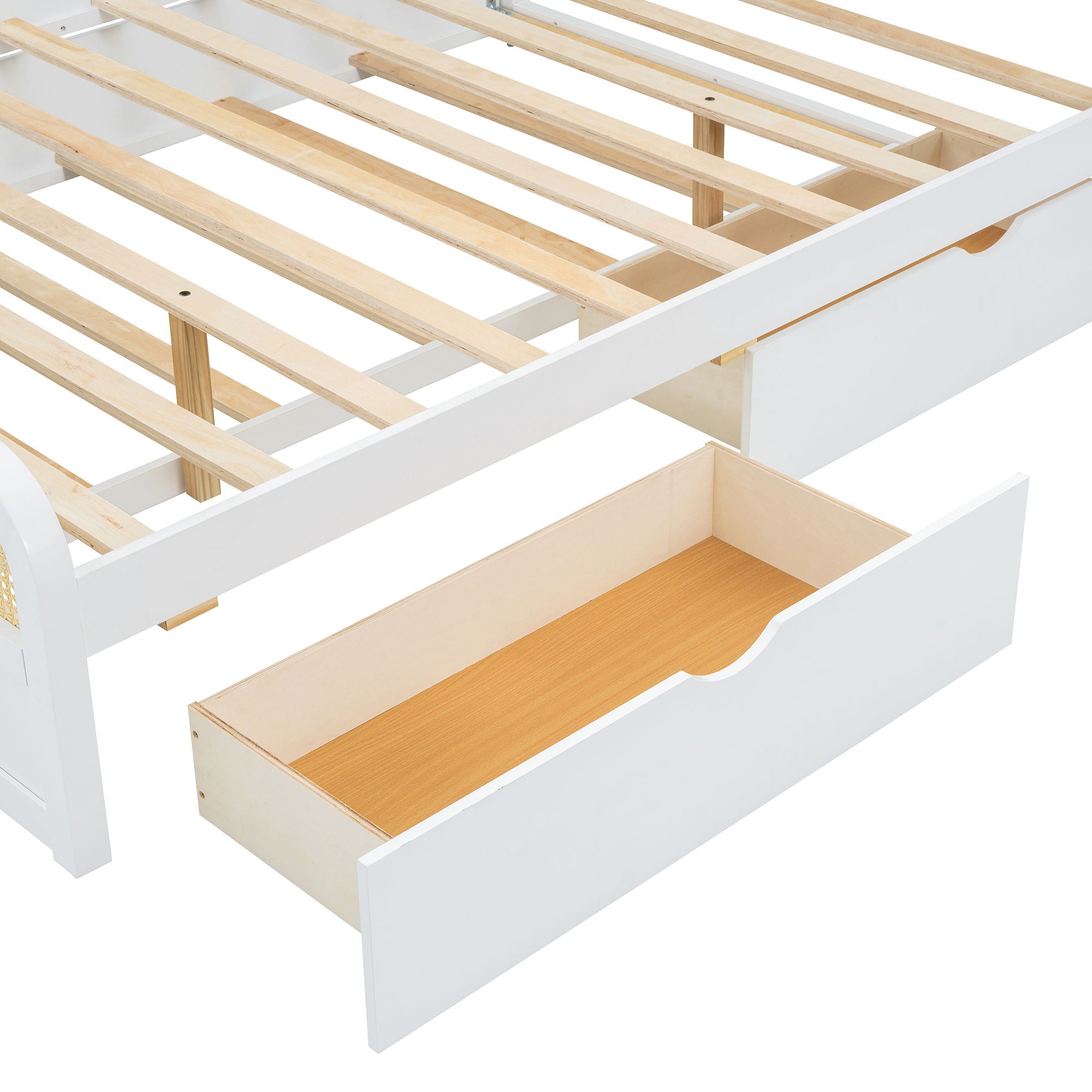 Platform Bed With Trundle And 2 Drawers
