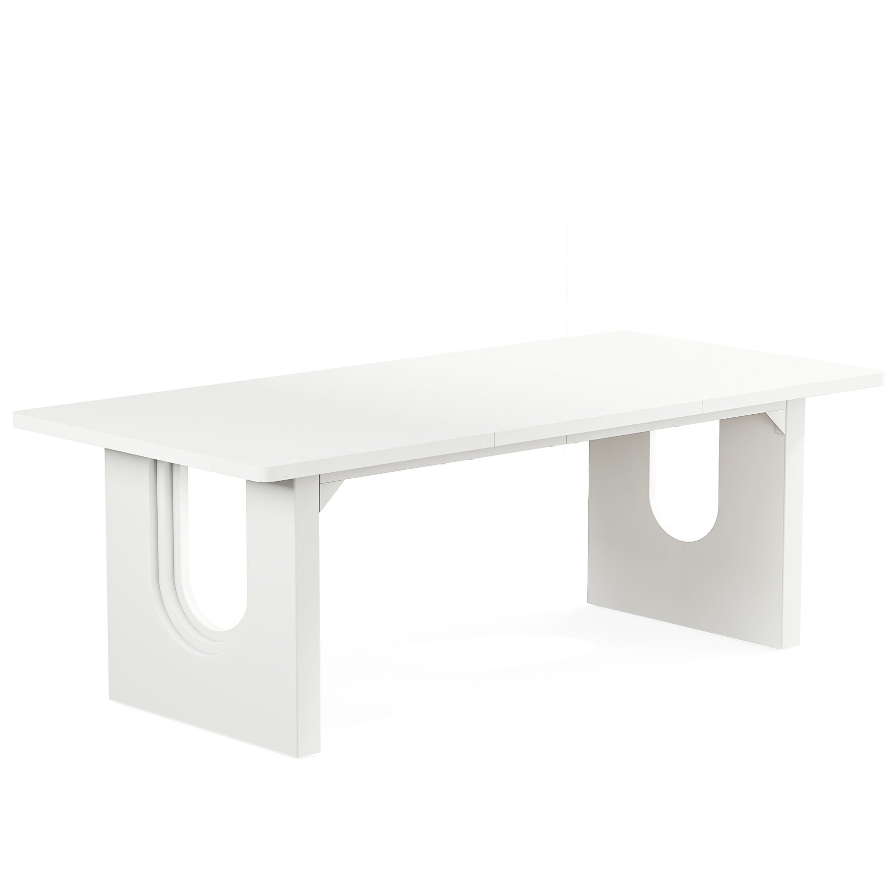 Rectangular Dining Table For 6 - 8 People With Pedestal Base