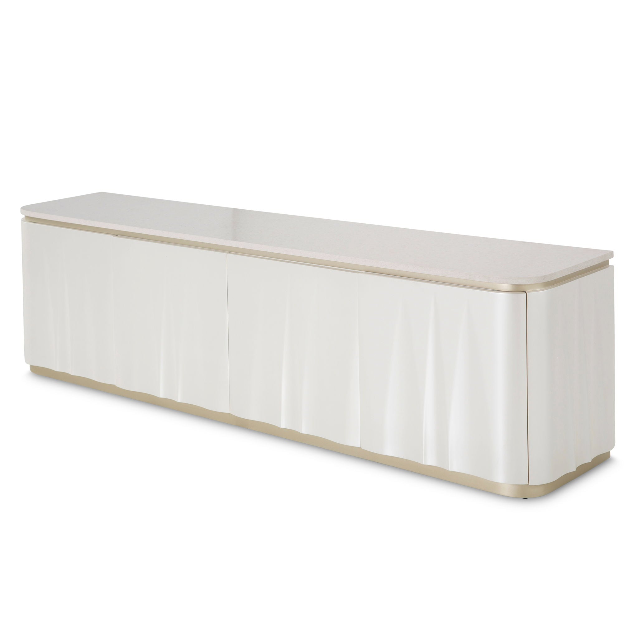 London Place - Media Cabinet - Creamy Pearl