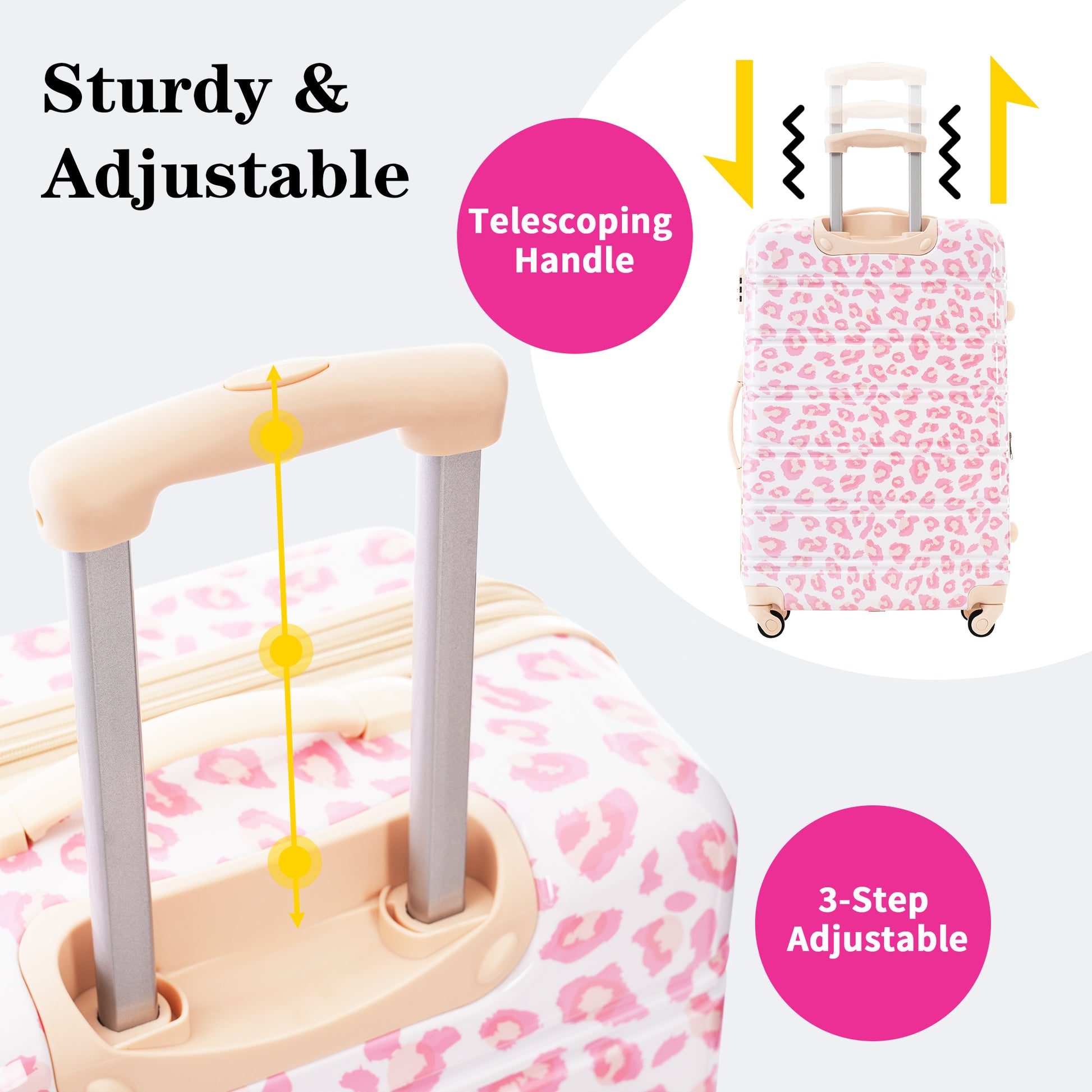 Hardshell Luggage Sets 3 pcs Spinner Suitcase with TSA Lock Lightweight-20'+24'+28' Luggages - Best Buy Furniture