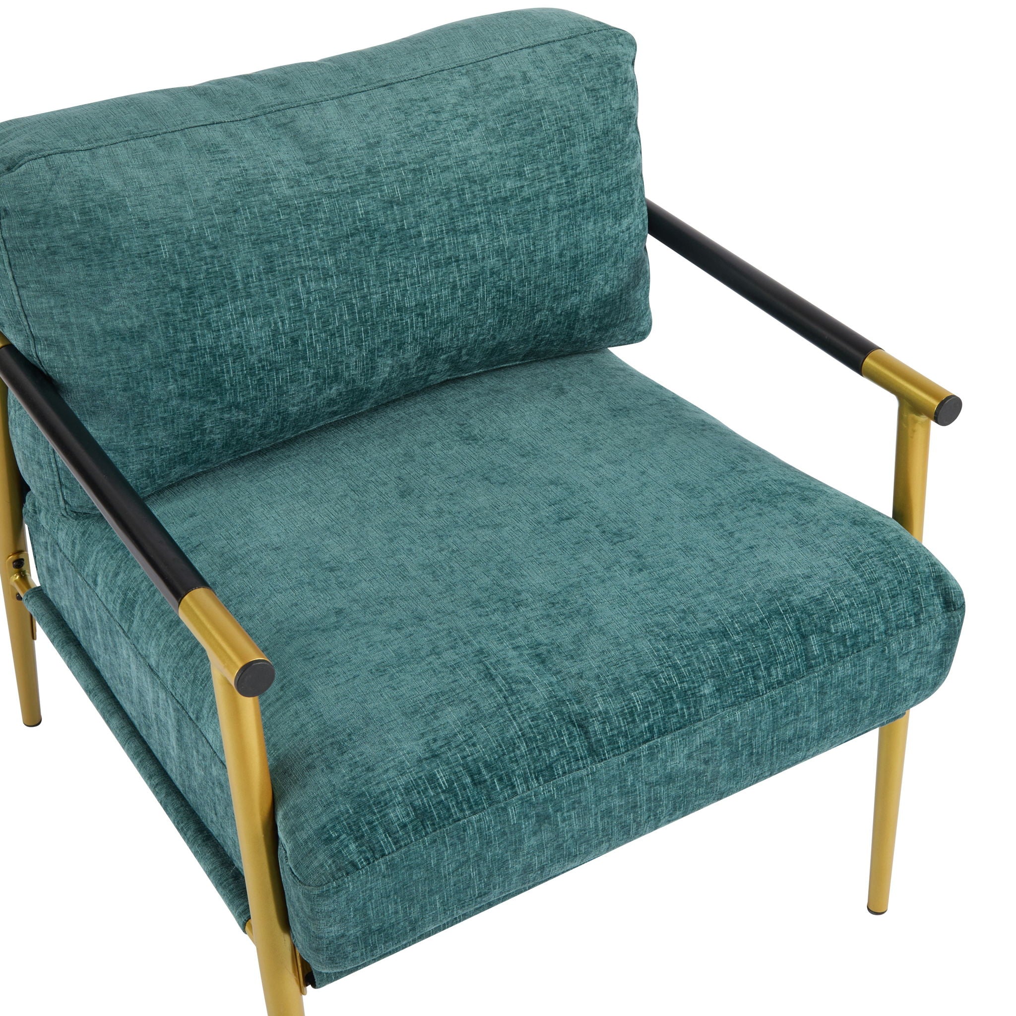 Modern Accent Chair With Plush Cushions, Cozy Seating