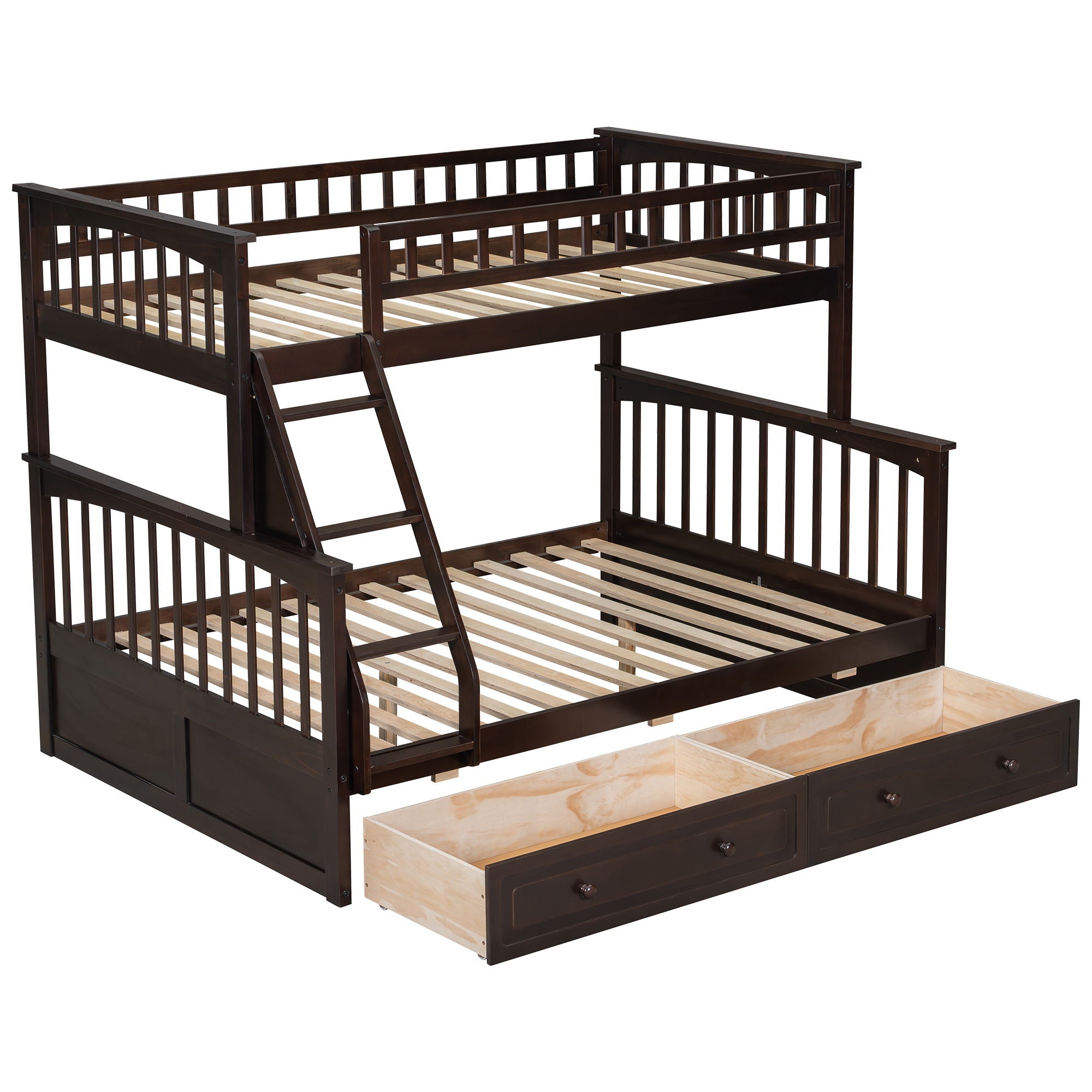 Bunk Bed With Drawers, Convertible Storage Bed