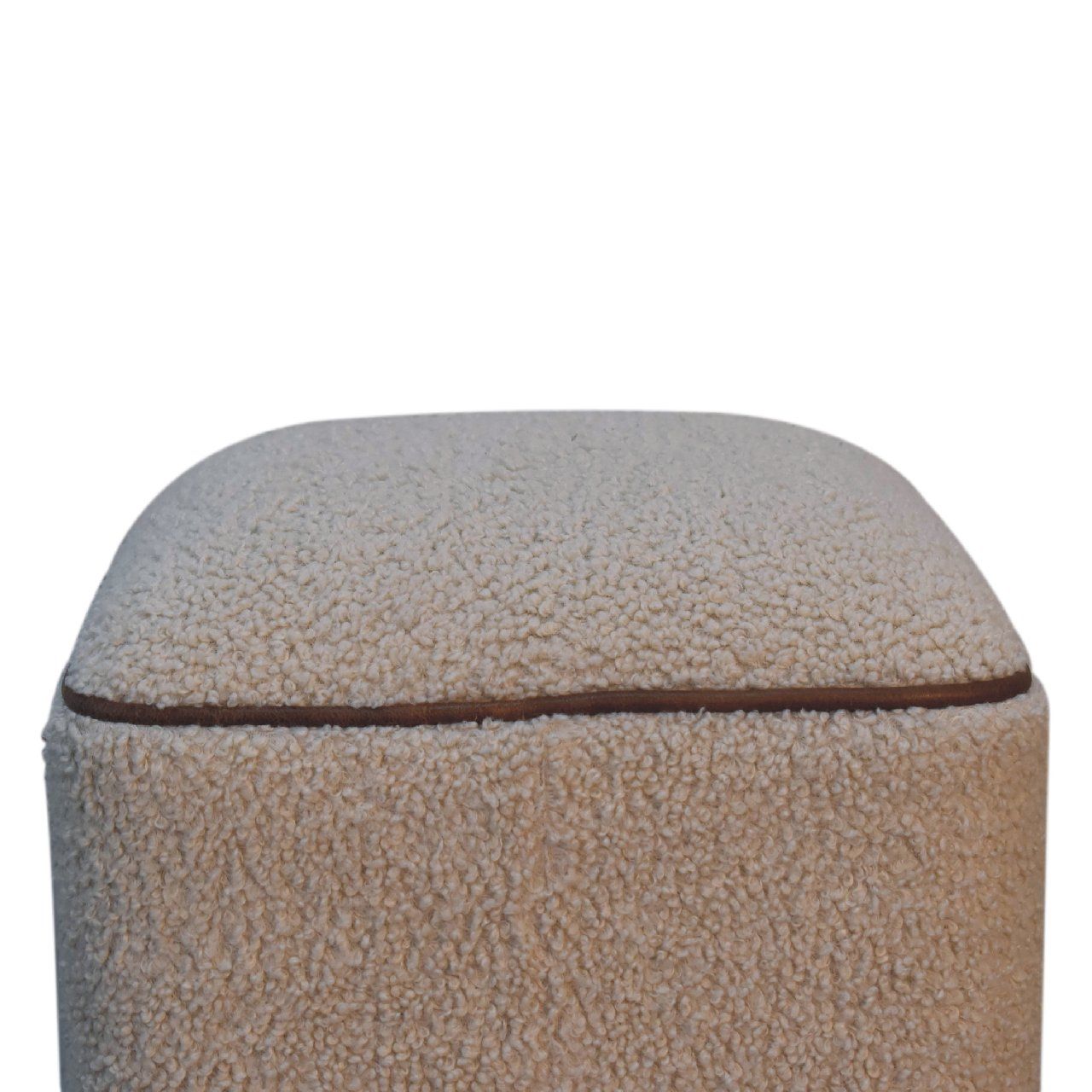 Serenity - Footstool With Ball Feet - Cream - Best Buy Furniture