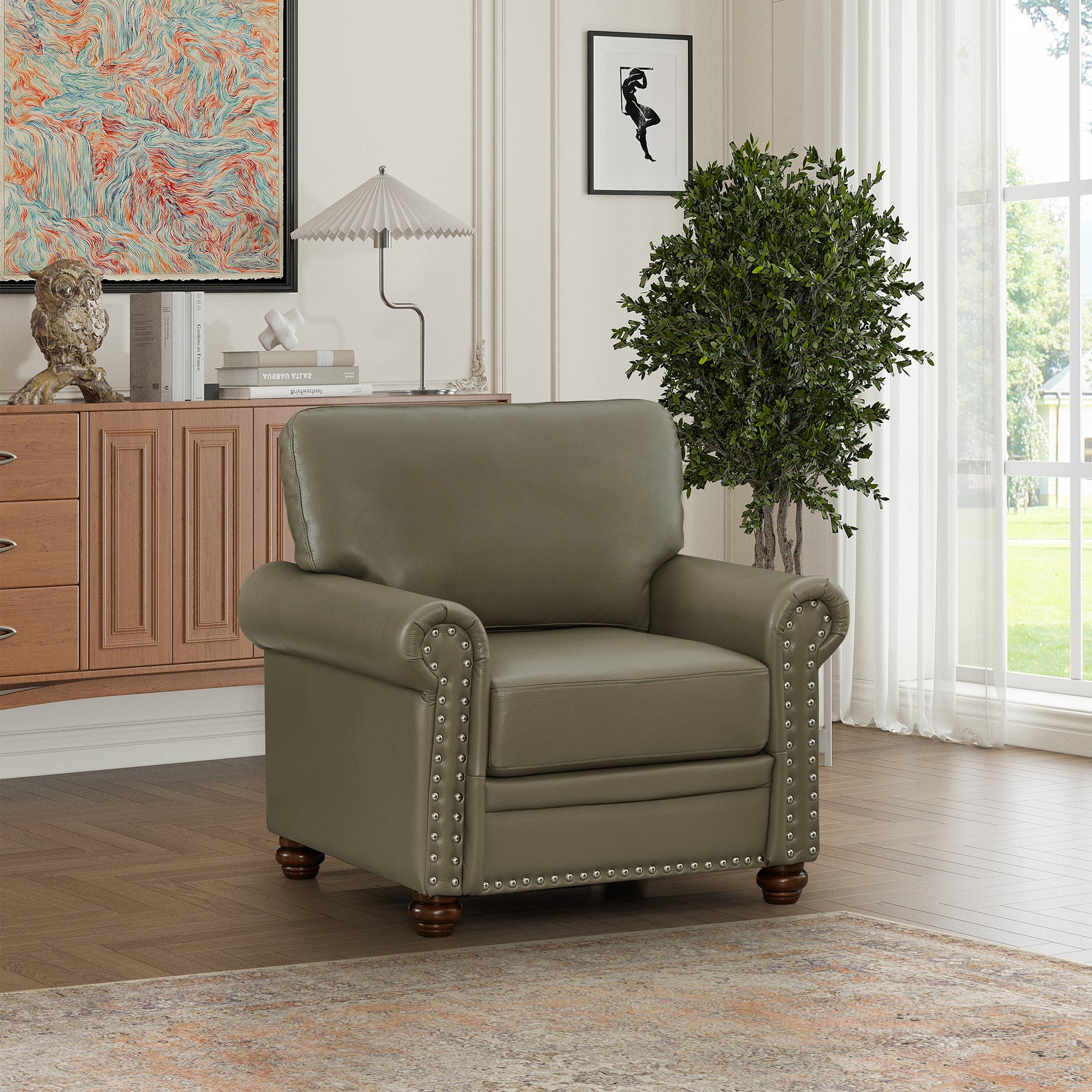 Elegant Leather Accent Chair - Best Buy Furniture
