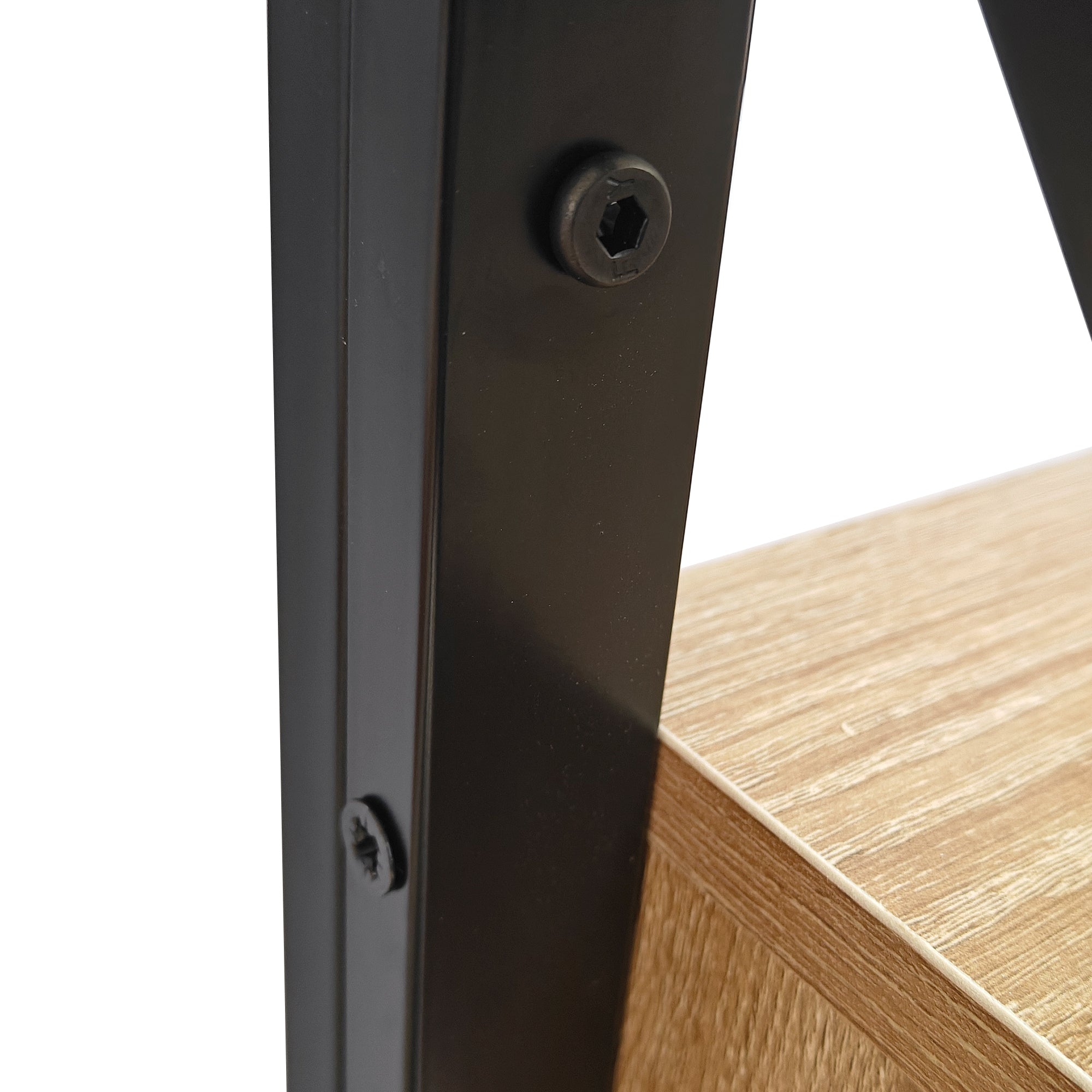 Set of 2 Modern End Tables with Drawer - Nightstands for Bedroom & Living Room