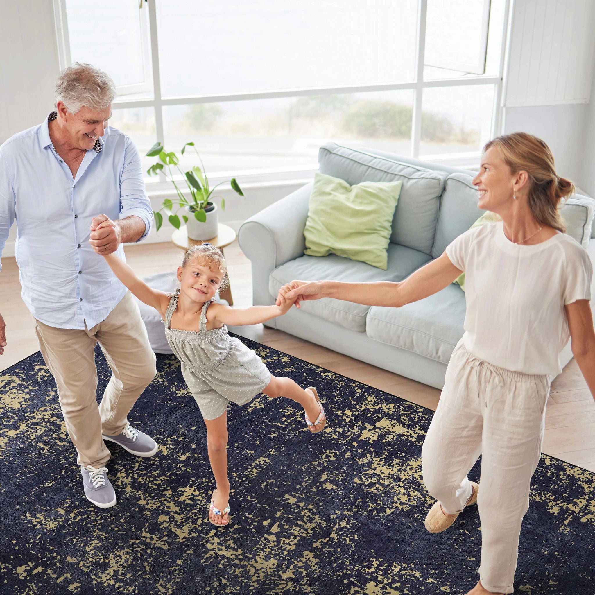 Maval - Abstract Washable Area Rug