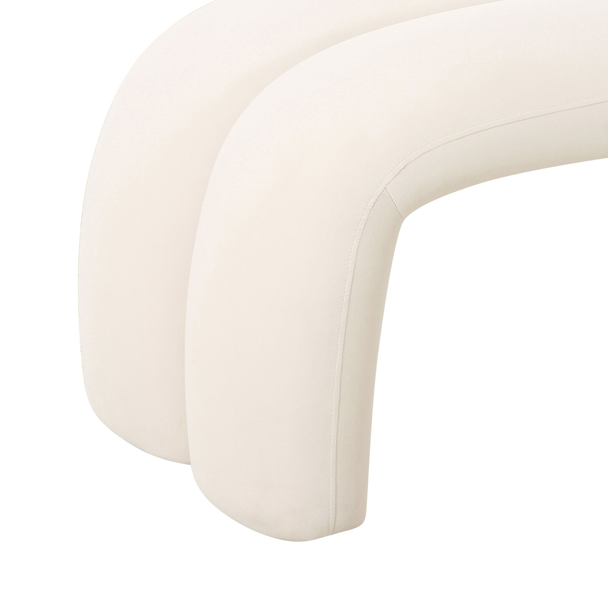 Leigh - Velvet Channeled Bench