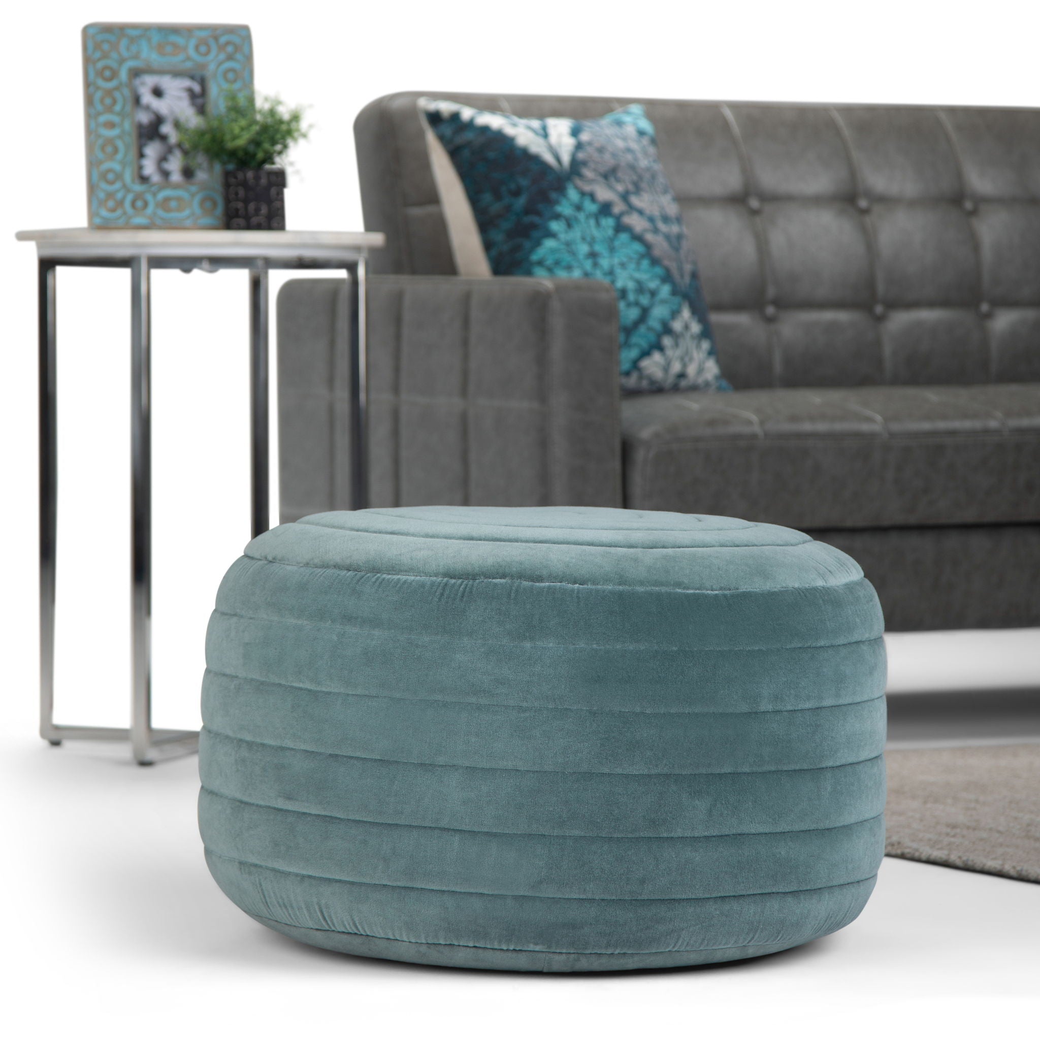 Vivienne - Upholstered Round Pouf