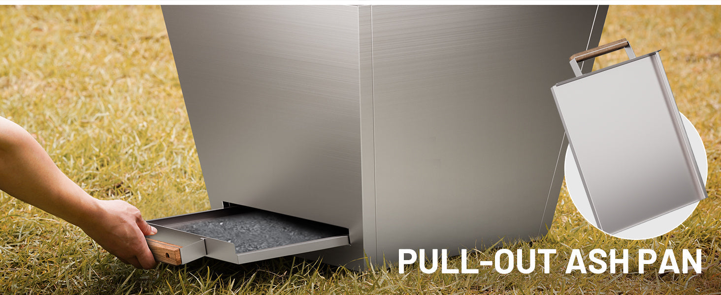 Smokeless Fire Pit with Fireproof Mat 20' Barrel Style Portable Wood Burning Firepit Black