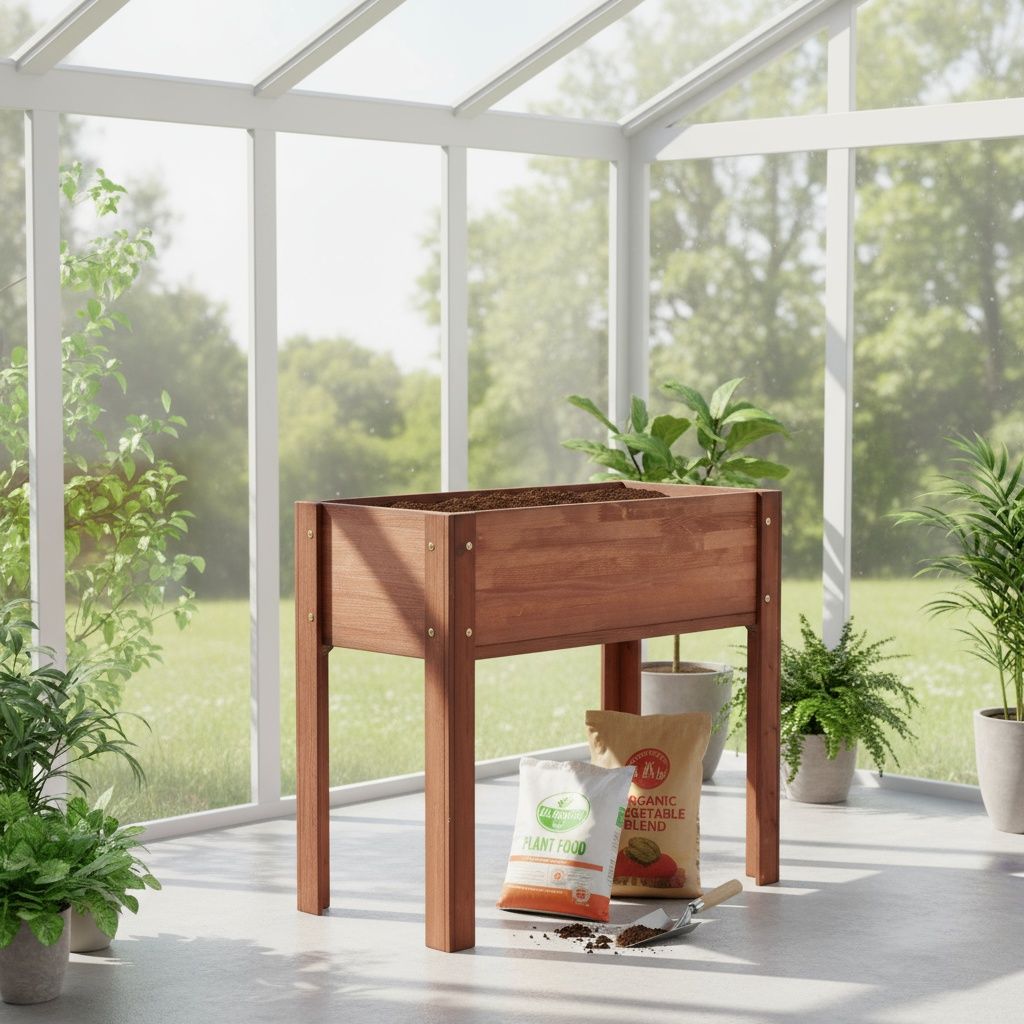 Raised Garden Bed With Legs, Elevated Planter Box For Outdoor Plants