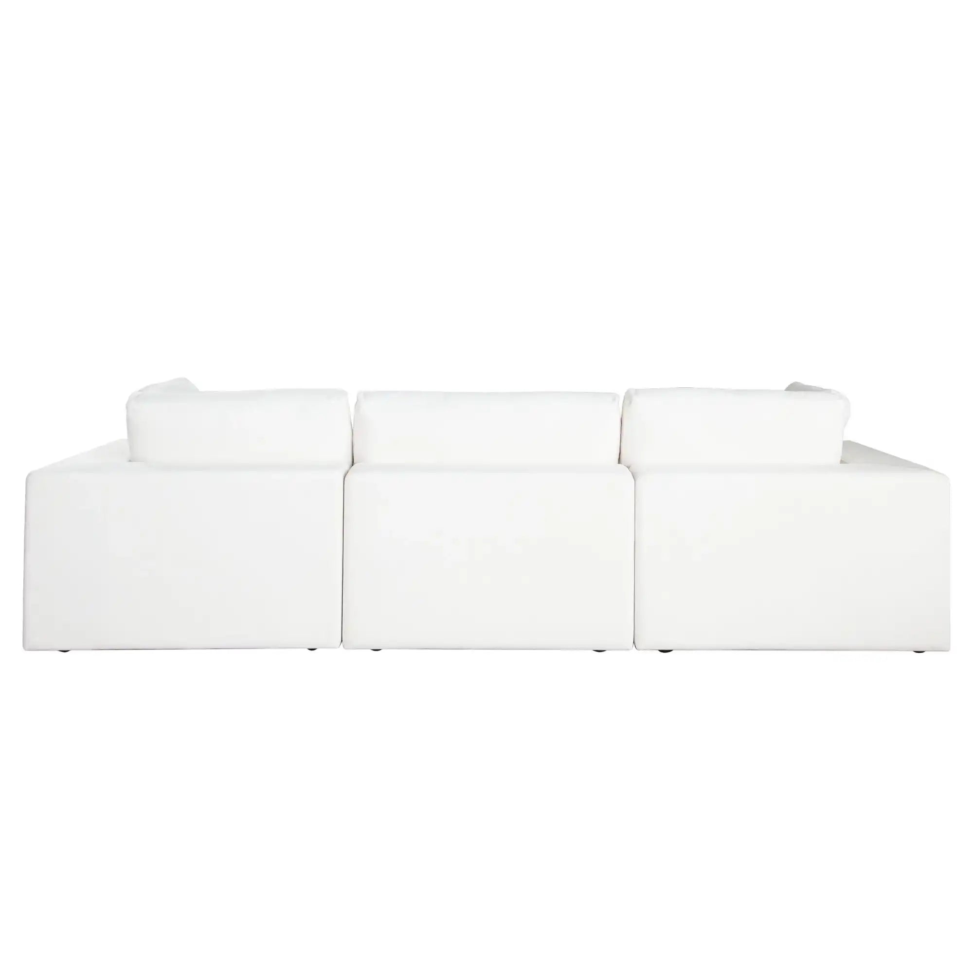 Muse Modular 4 Piece Reversible Sectional – Mist White Performance Fabric