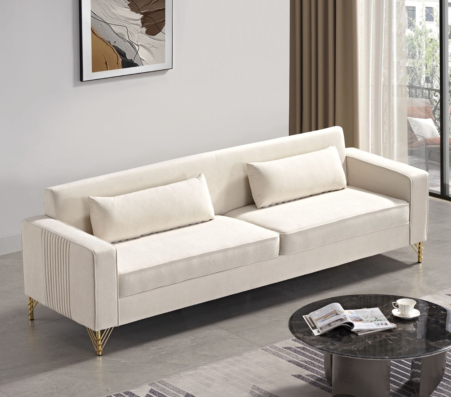 Aesthetic 3 Seater Couch With Classic Modern Appeal And Luxurious Soft Comfort