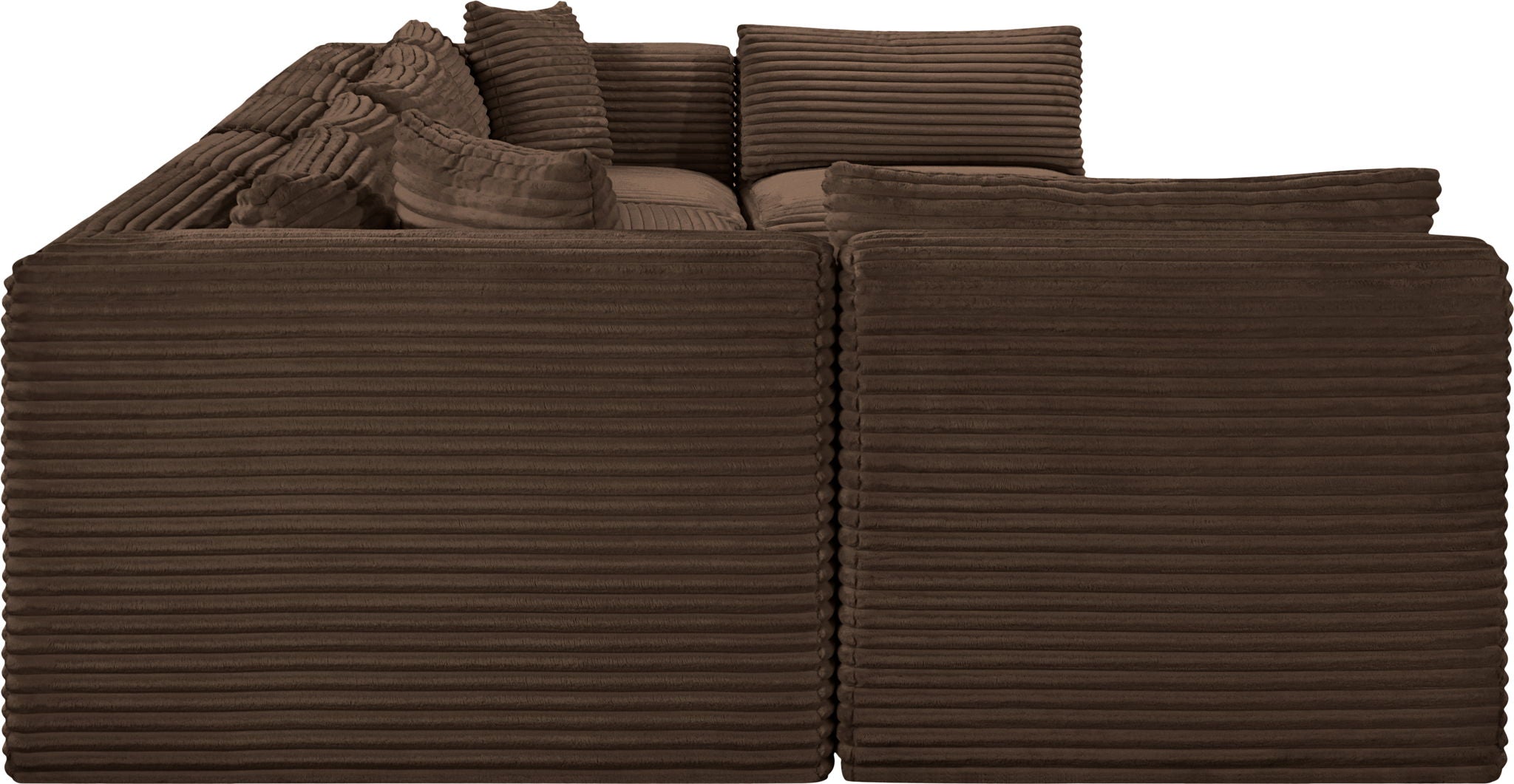 Shaggy - 7 Piece Modular U-Shaped Armless Sectional