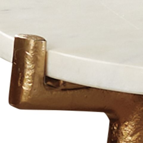 Chadton - Accent Table - White / Gold Finish - Best Buy Furniture