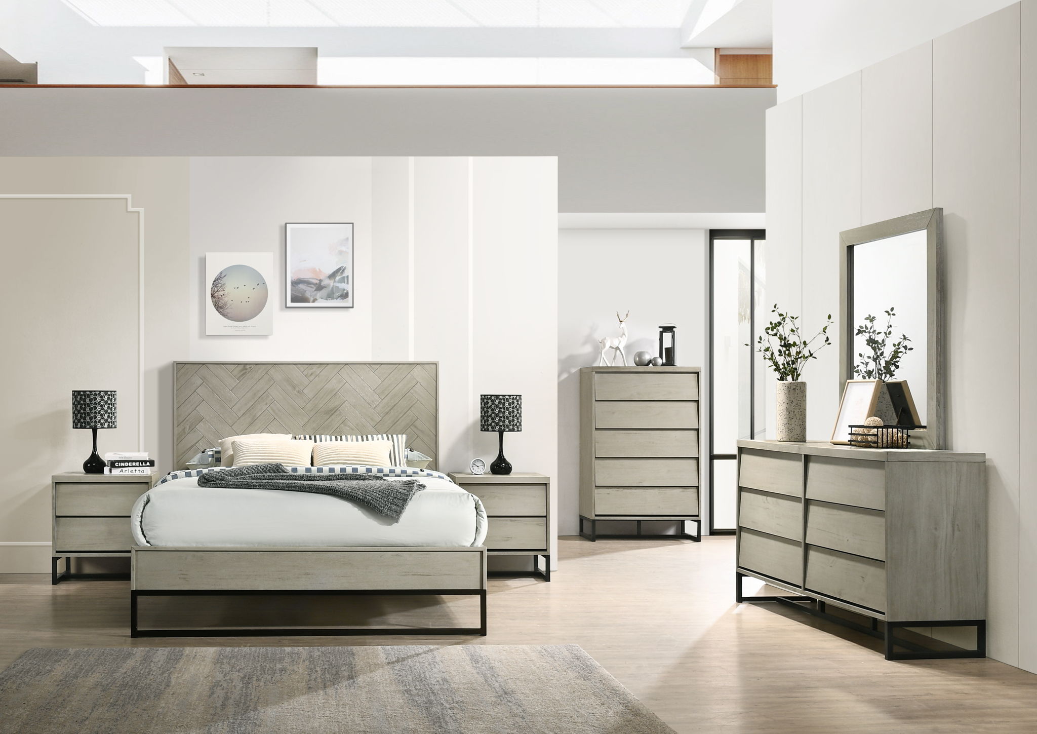 Weston - Mirror - Gray Stone