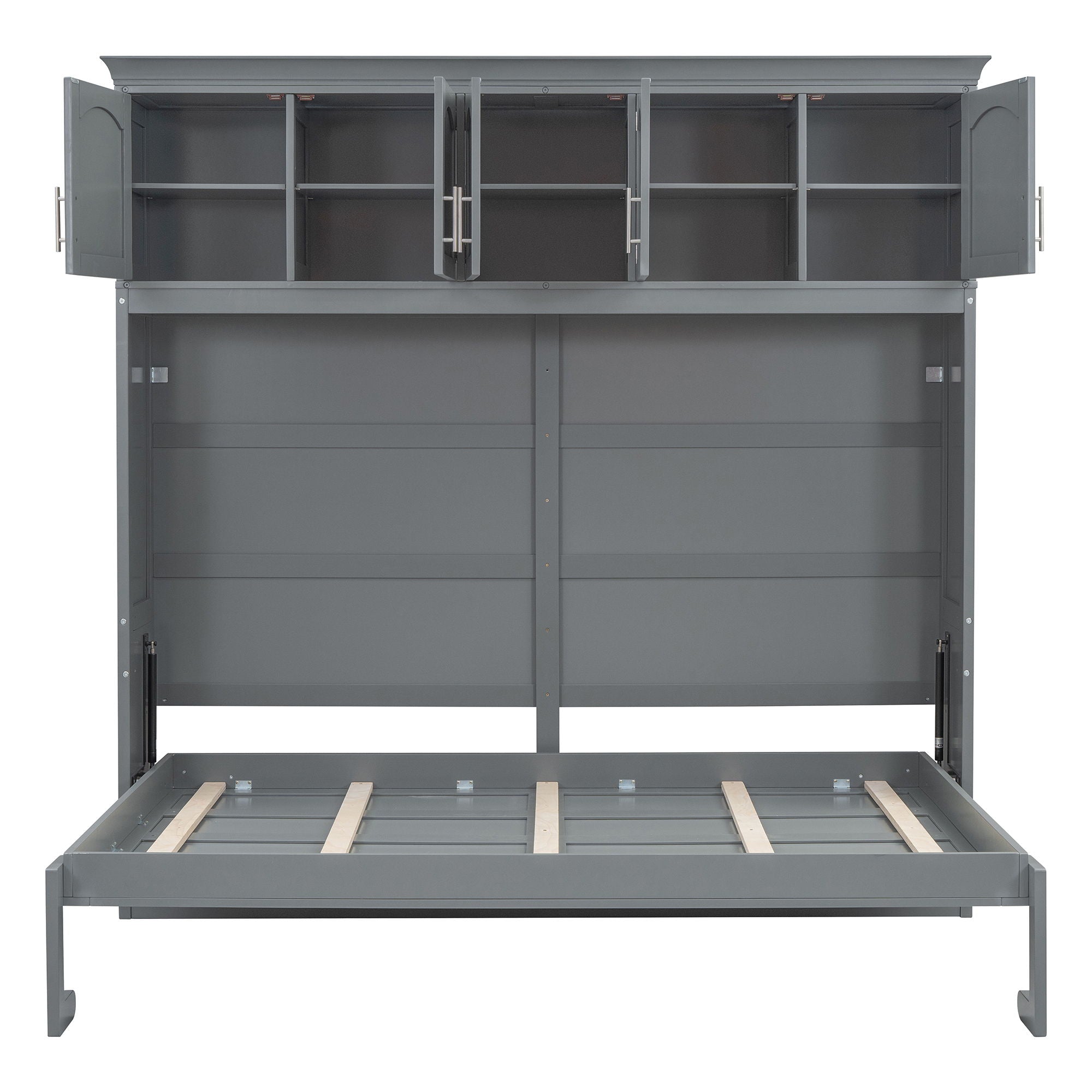Murphy Modern Bed With Top Cabinets For Space Saving And Comfort