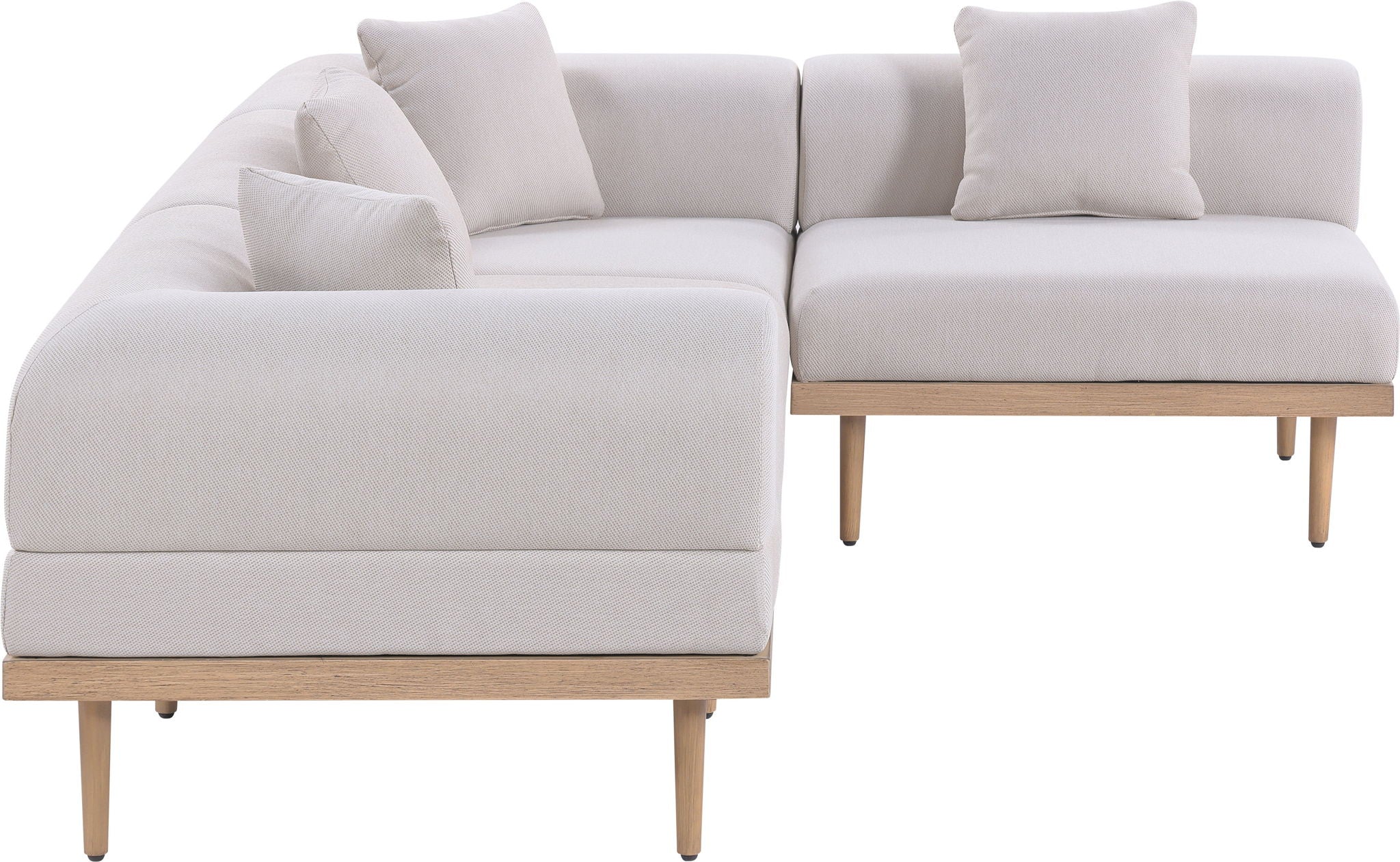 Laguna - 4 Piece 106.5" Upholstered Outdoor Patio Modular Sectional