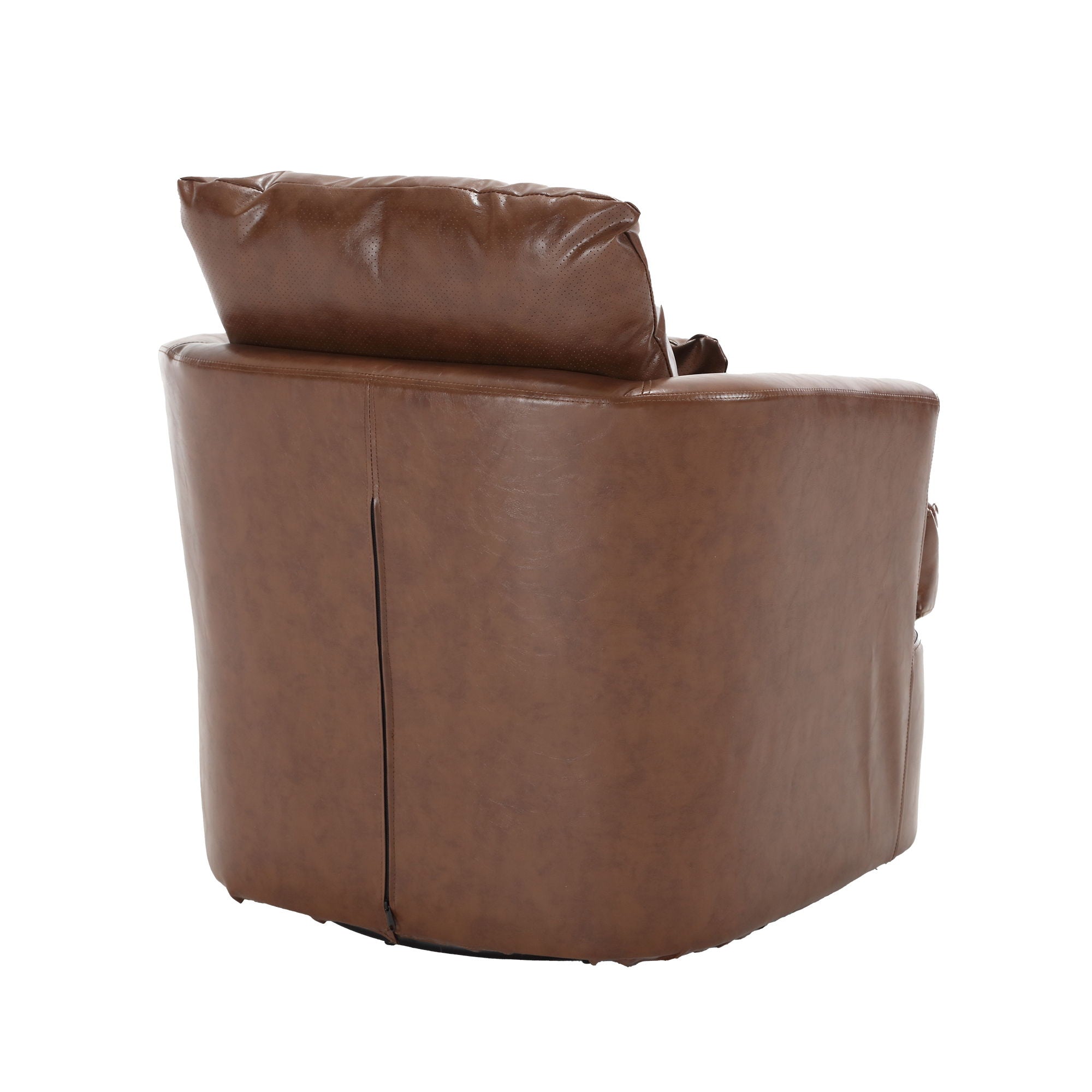 Modern Barrel Comfy Round Accent Sofa Chair, 360 Degree Swivel