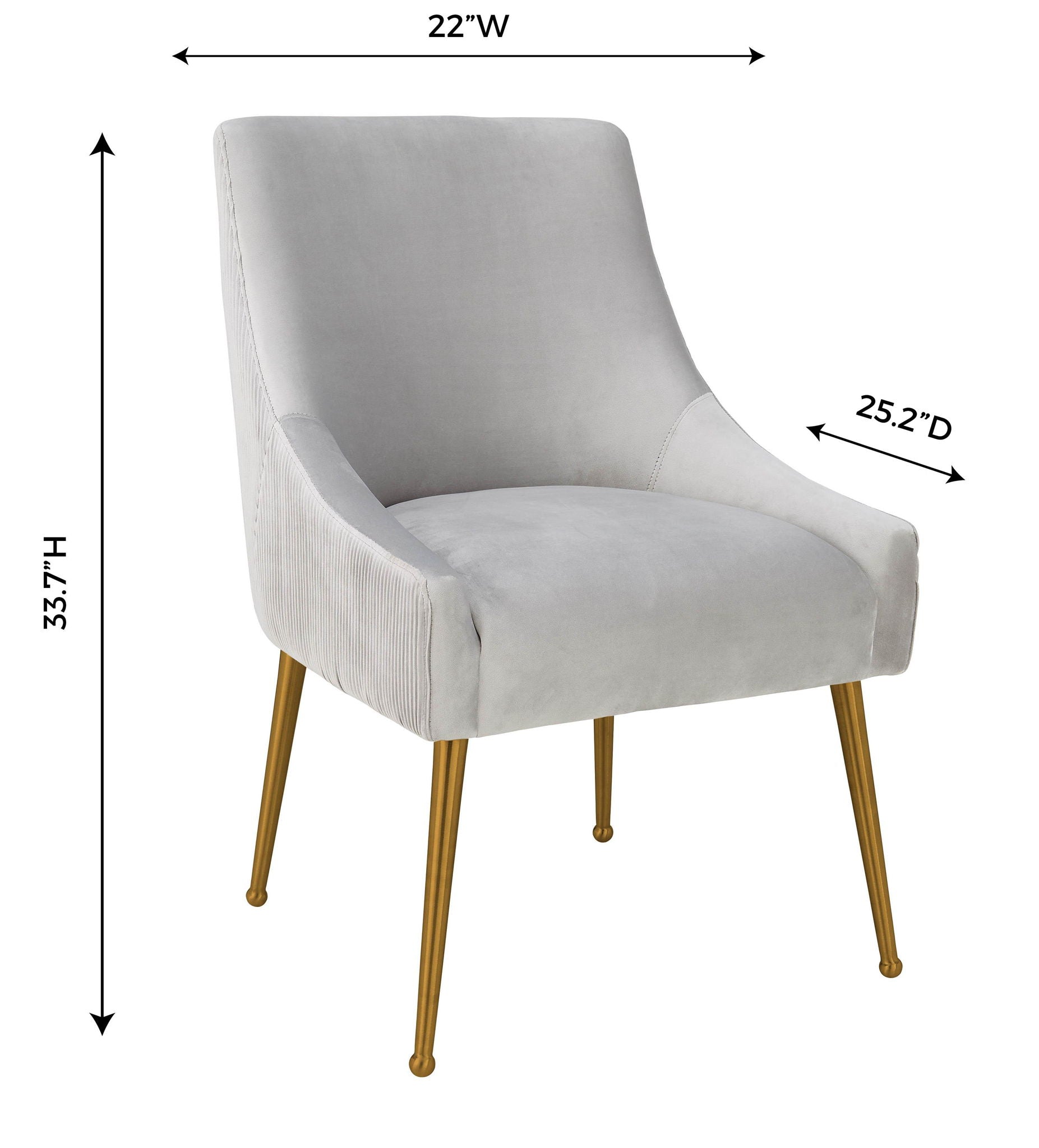 Beatrix - Pleated Velvet Side Chair