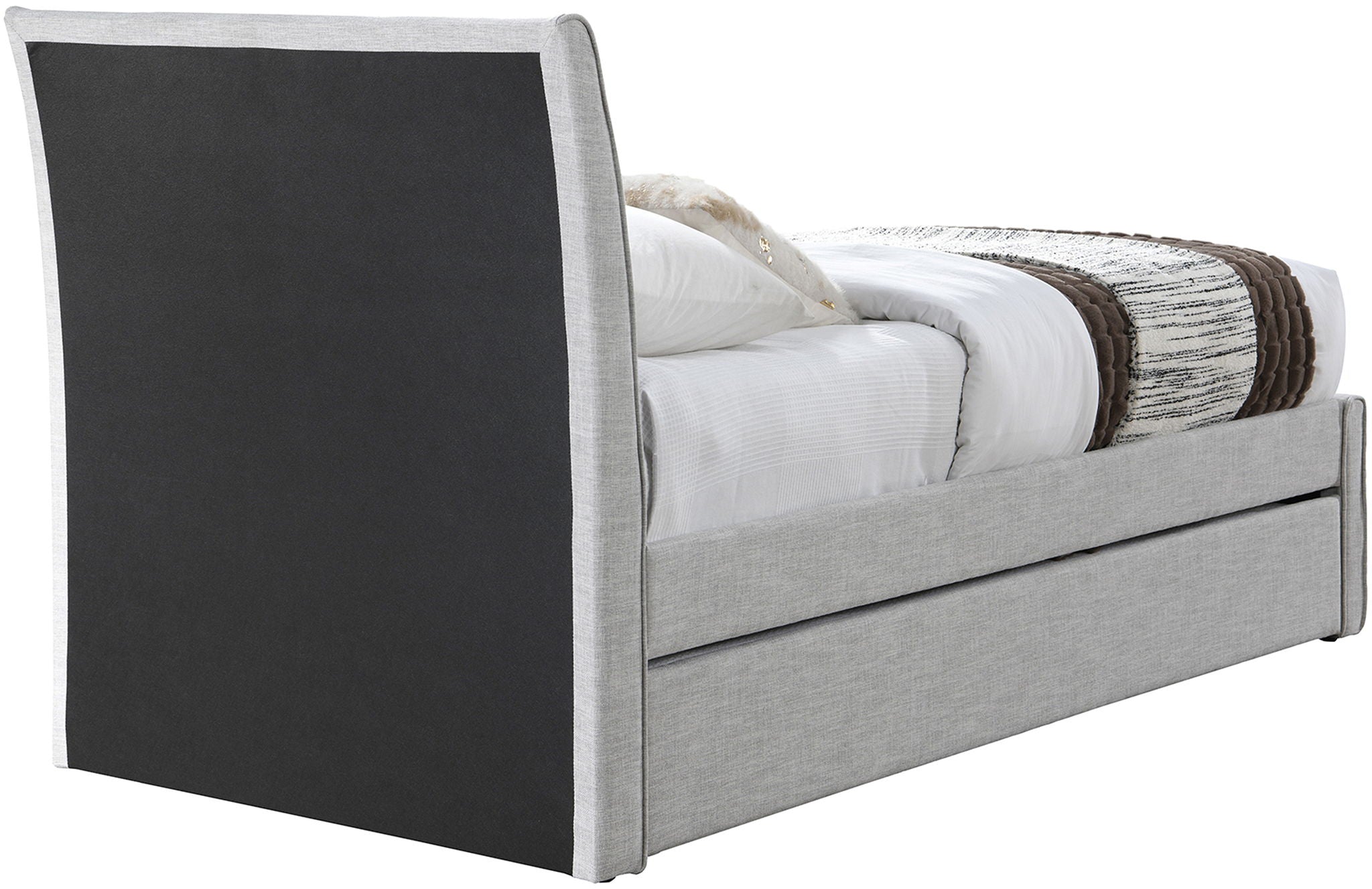 Myles - Linen Twin Trundle Bed