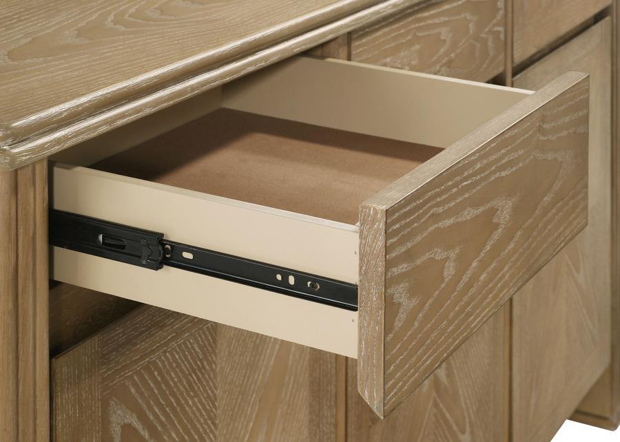 Adina - 2-Door Sideboard Server - Distressed Light Brown - Best Buy Furniture